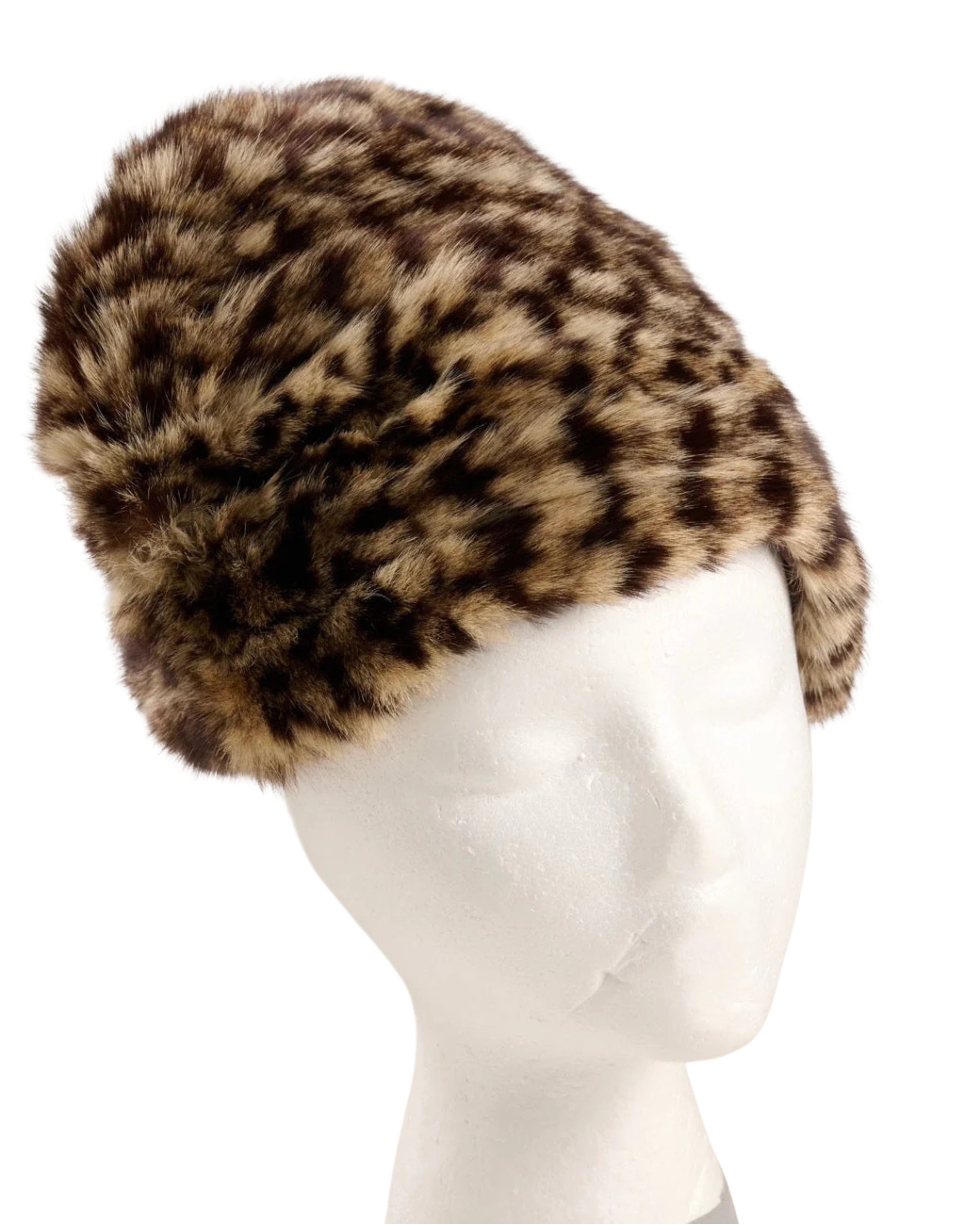 c. 1960s Fur Leopard Hat