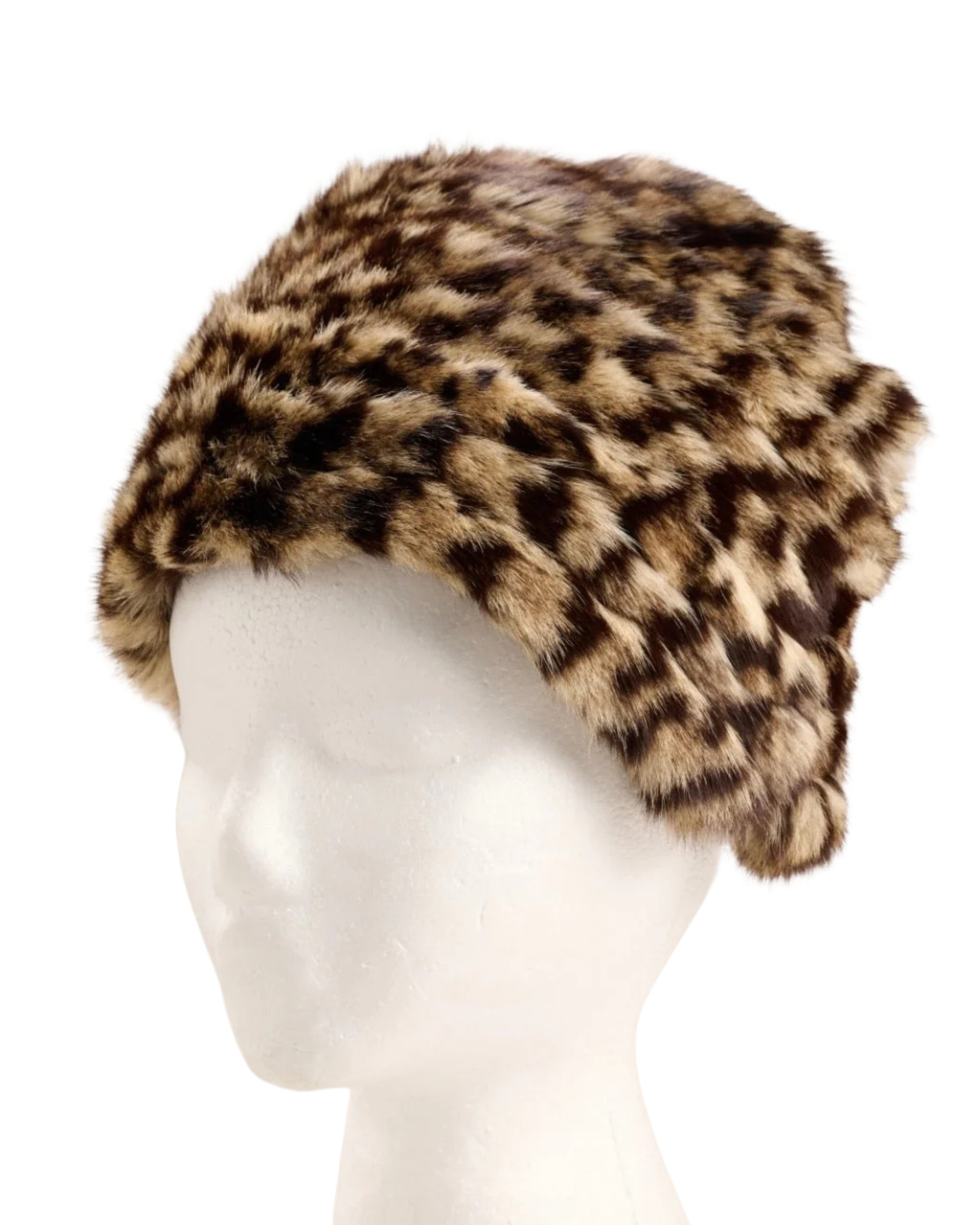 c. 1960s Fur Leopard Hat