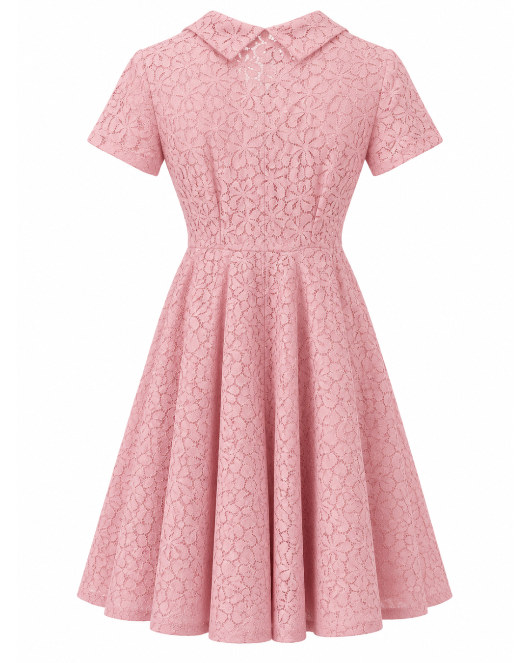 1950s Nelly Don Pink Lace A-Line Midi Dress Set