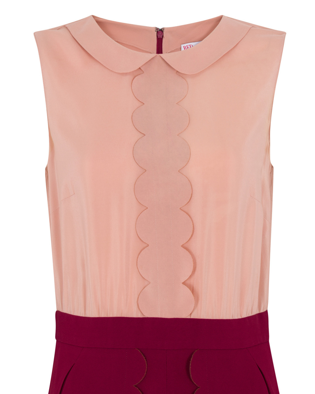 2010s Red Valentino Pink and Red Romper