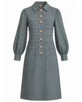 1960/70s Geoffrey Beene Grey Long Sleeve Dress