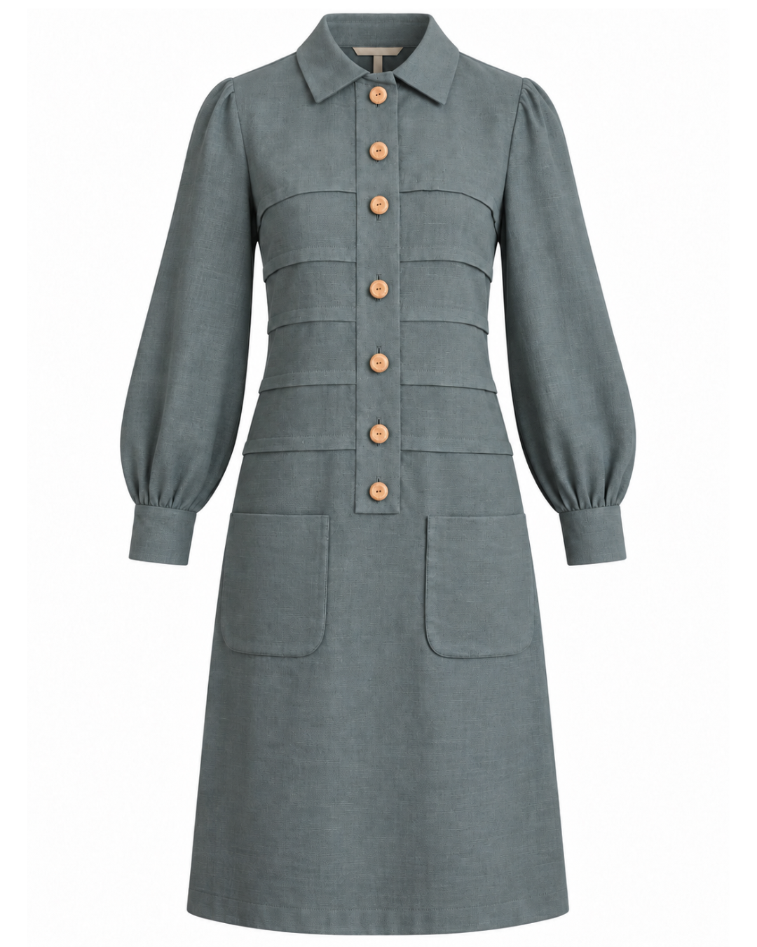 1960/70s Geoffrey Beene Grey Long Sleeve Dress