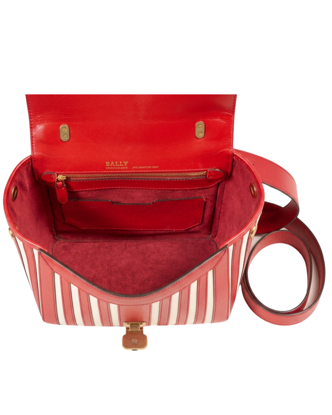 Resort 2017 Bally Red-and-White Striped Bag