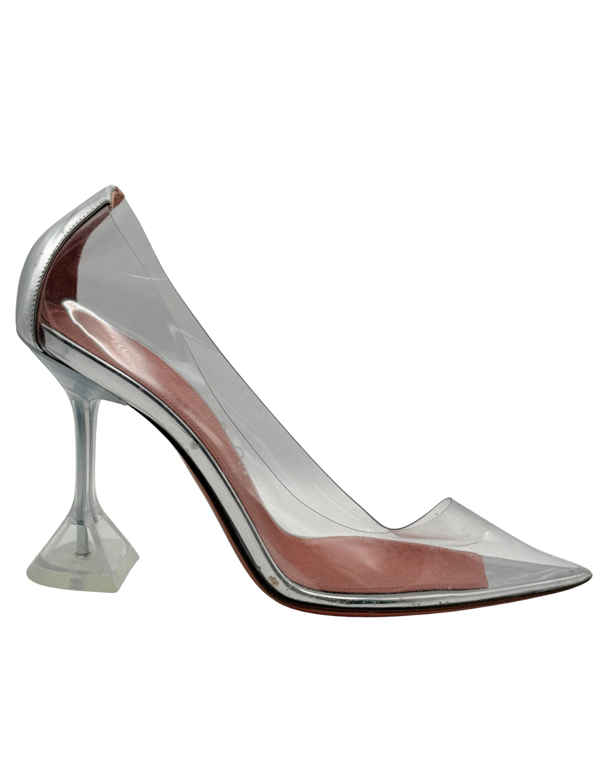 2020s Amina Muaddi Ami Glass Pumps