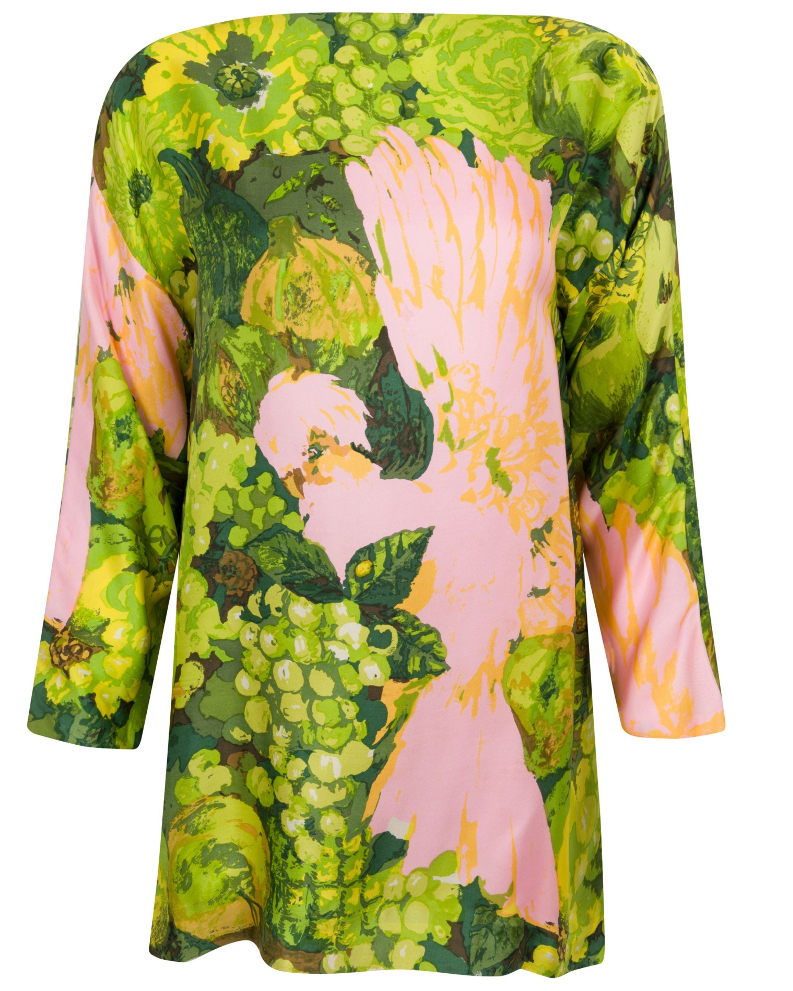 1960s Falconetto Grape Print Mini Dress