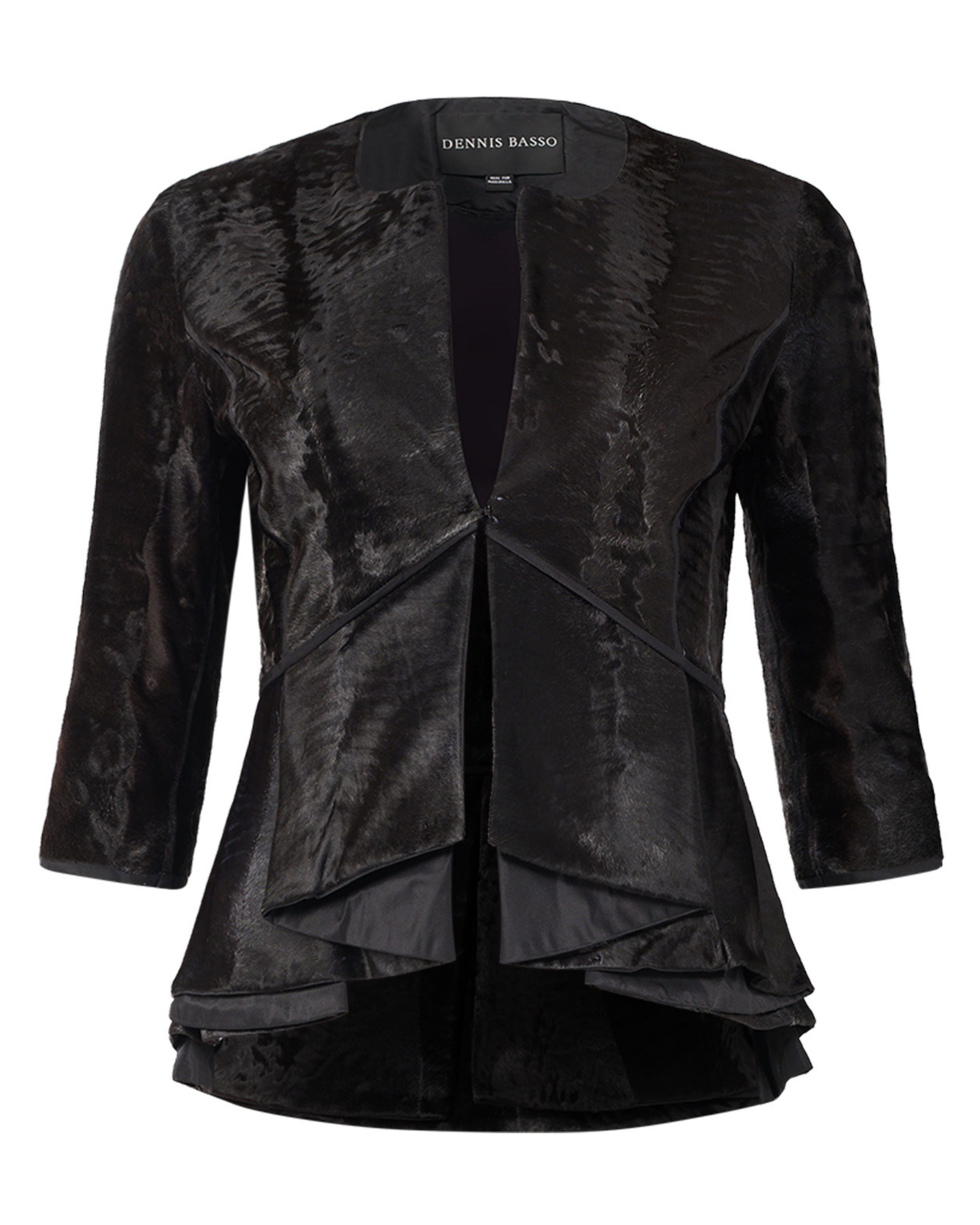 2010s Dennis Basso Black Fur Jacket