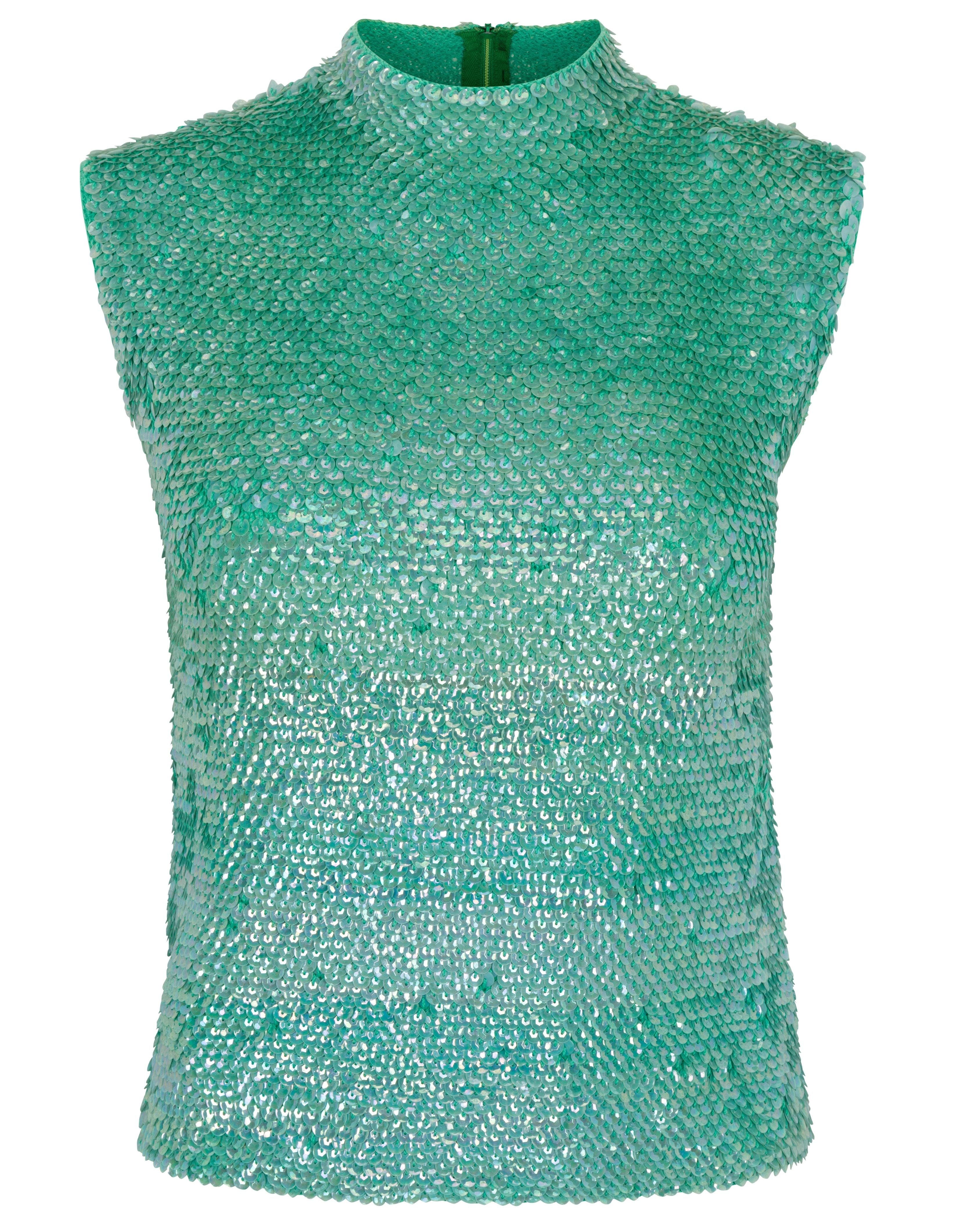 1960s Seafoam Sequined Shell