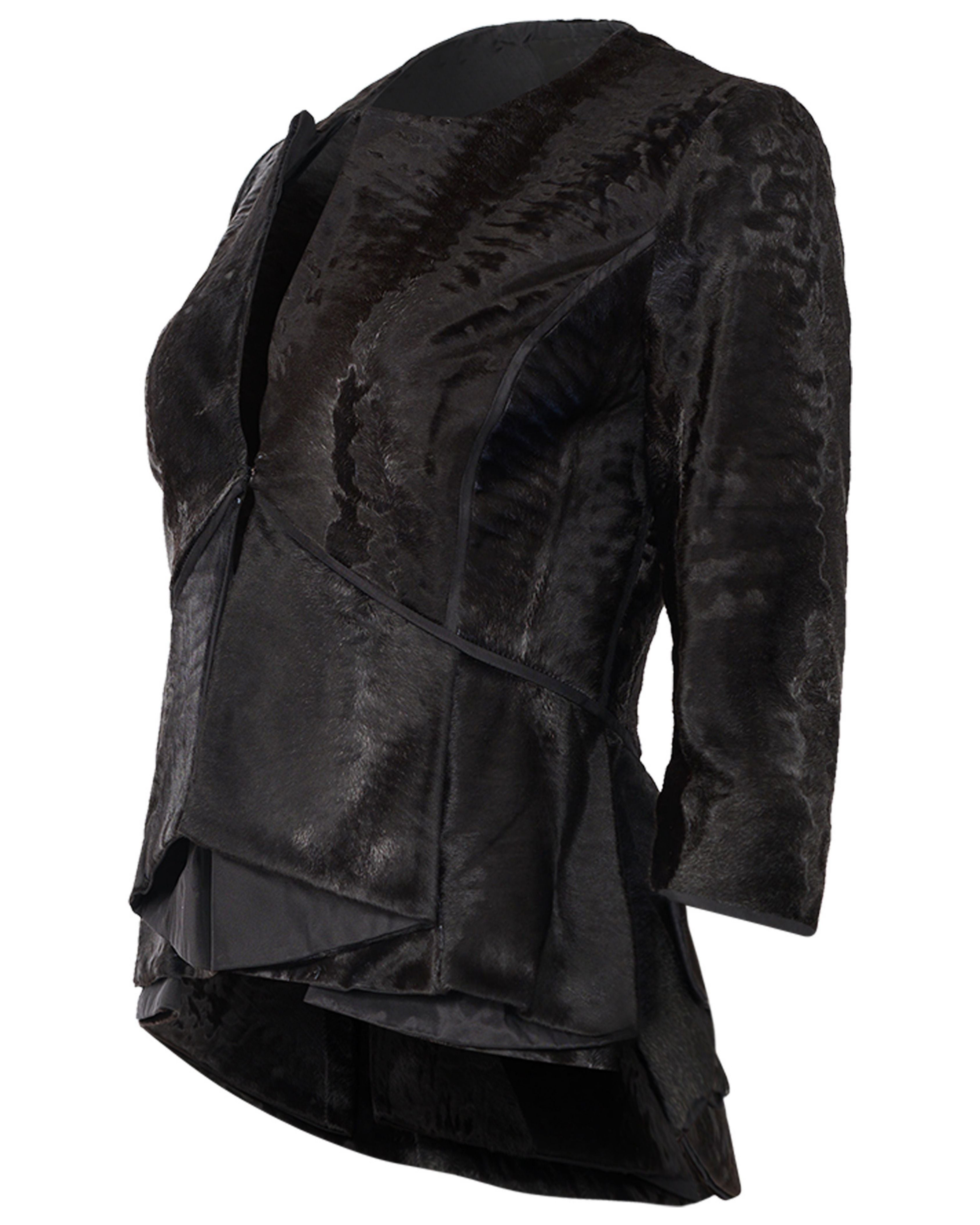 2010s Dennis Basso Black Fur Jacket