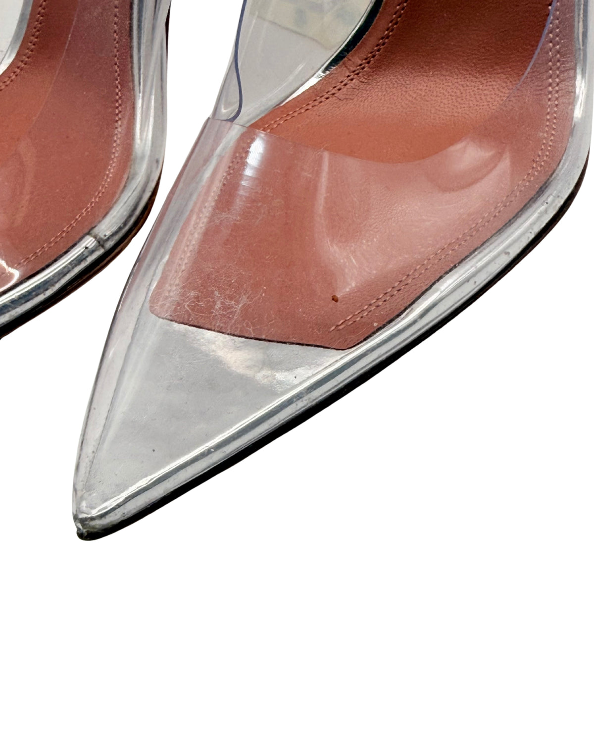 2020s Amina Muaddi Ami Glass Pumps