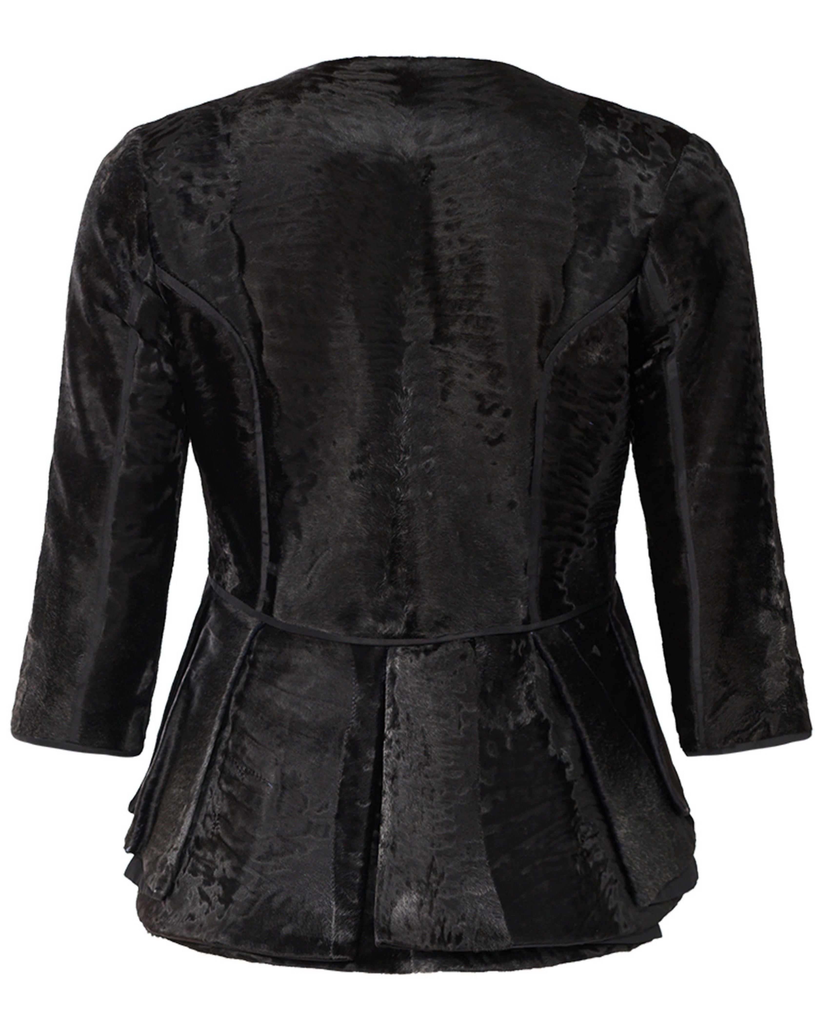 2010s Dennis Basso Black Fur Jacket