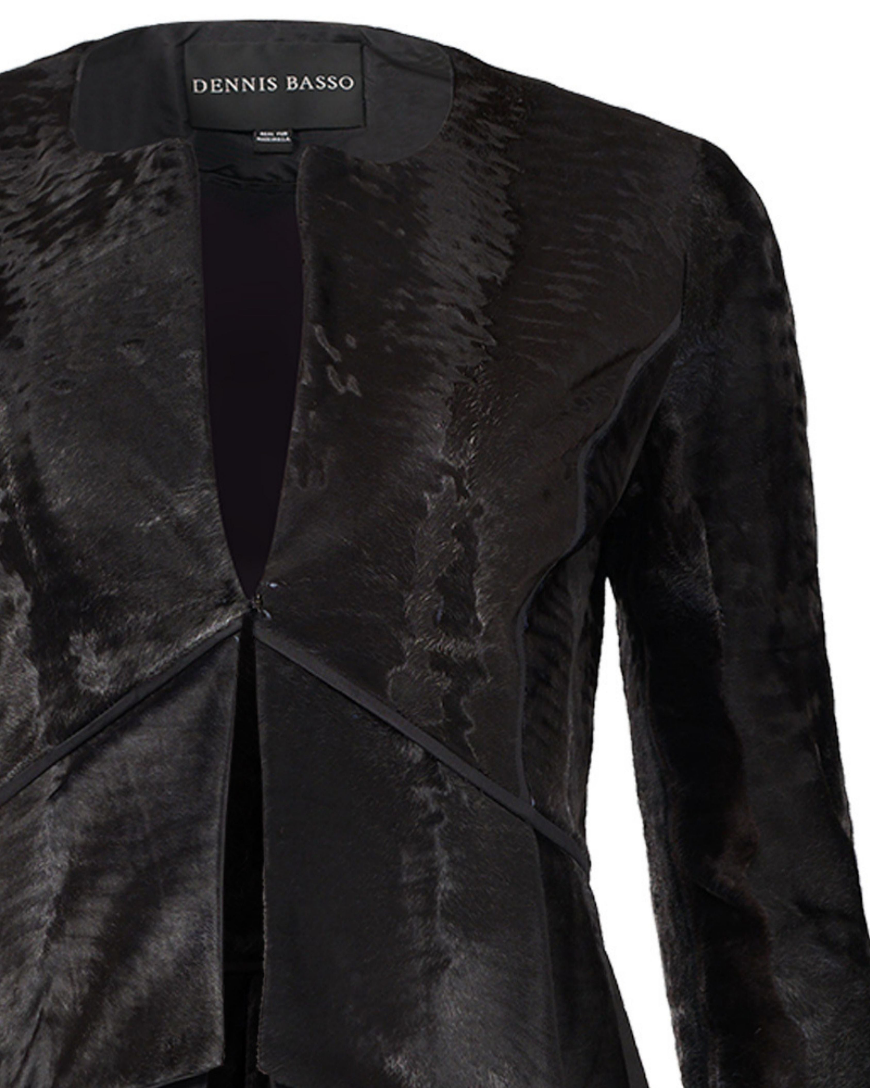 2010s Dennis Basso Black Fur Jacket