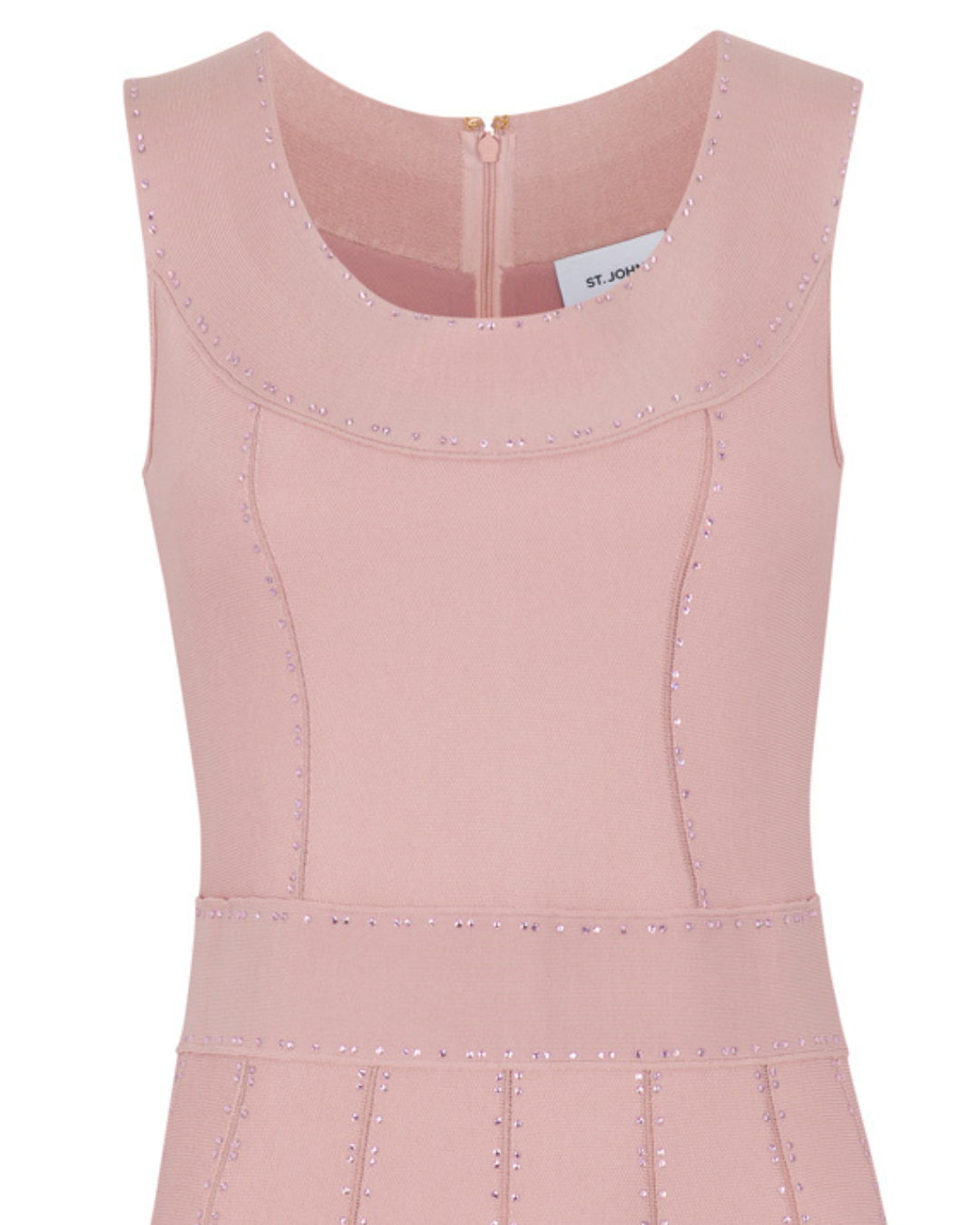 Fall 2025 St. John Pink Knit Maxi Dress