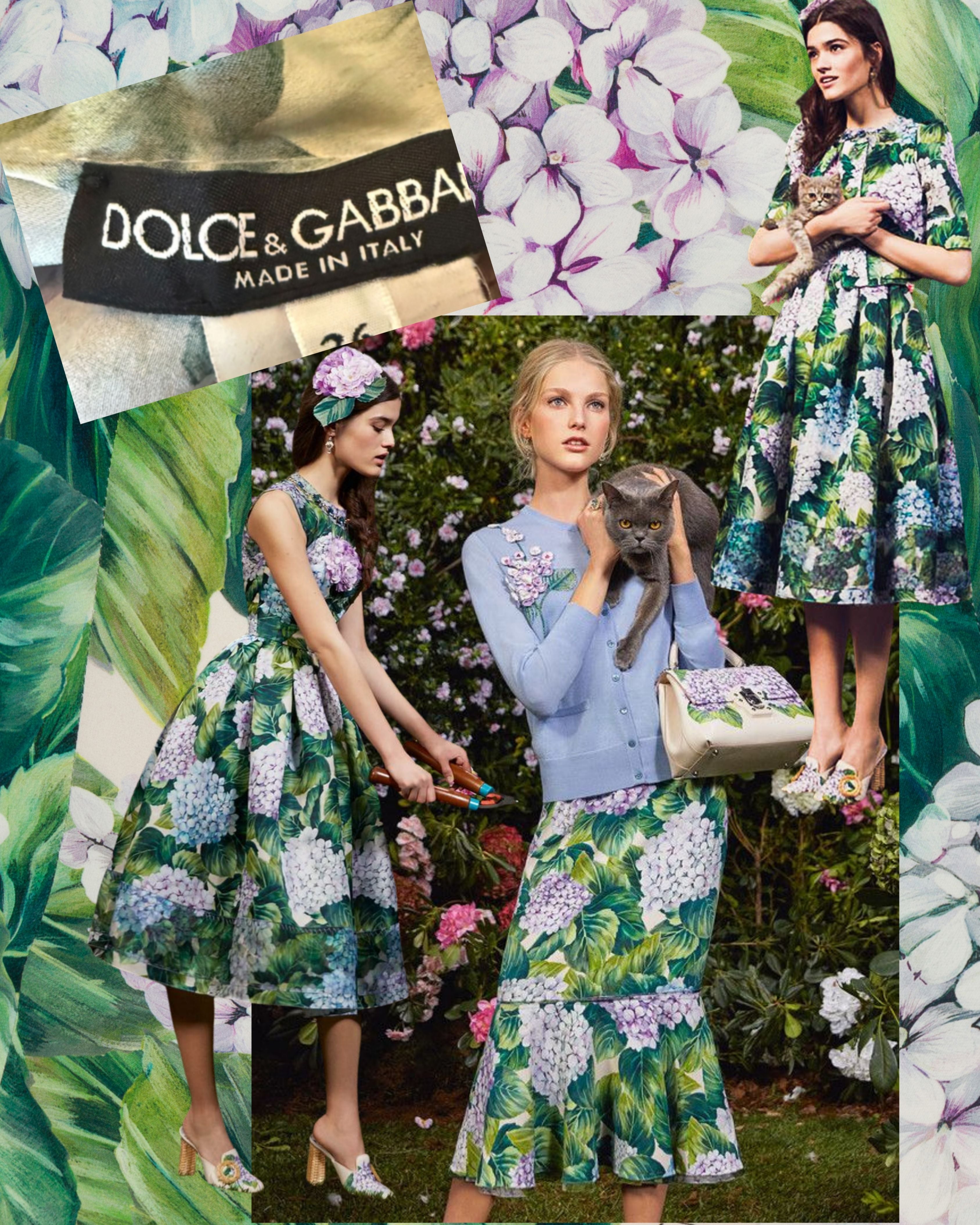 2017 Dolce & Gabbana "Ortensia" Hydrangea Top