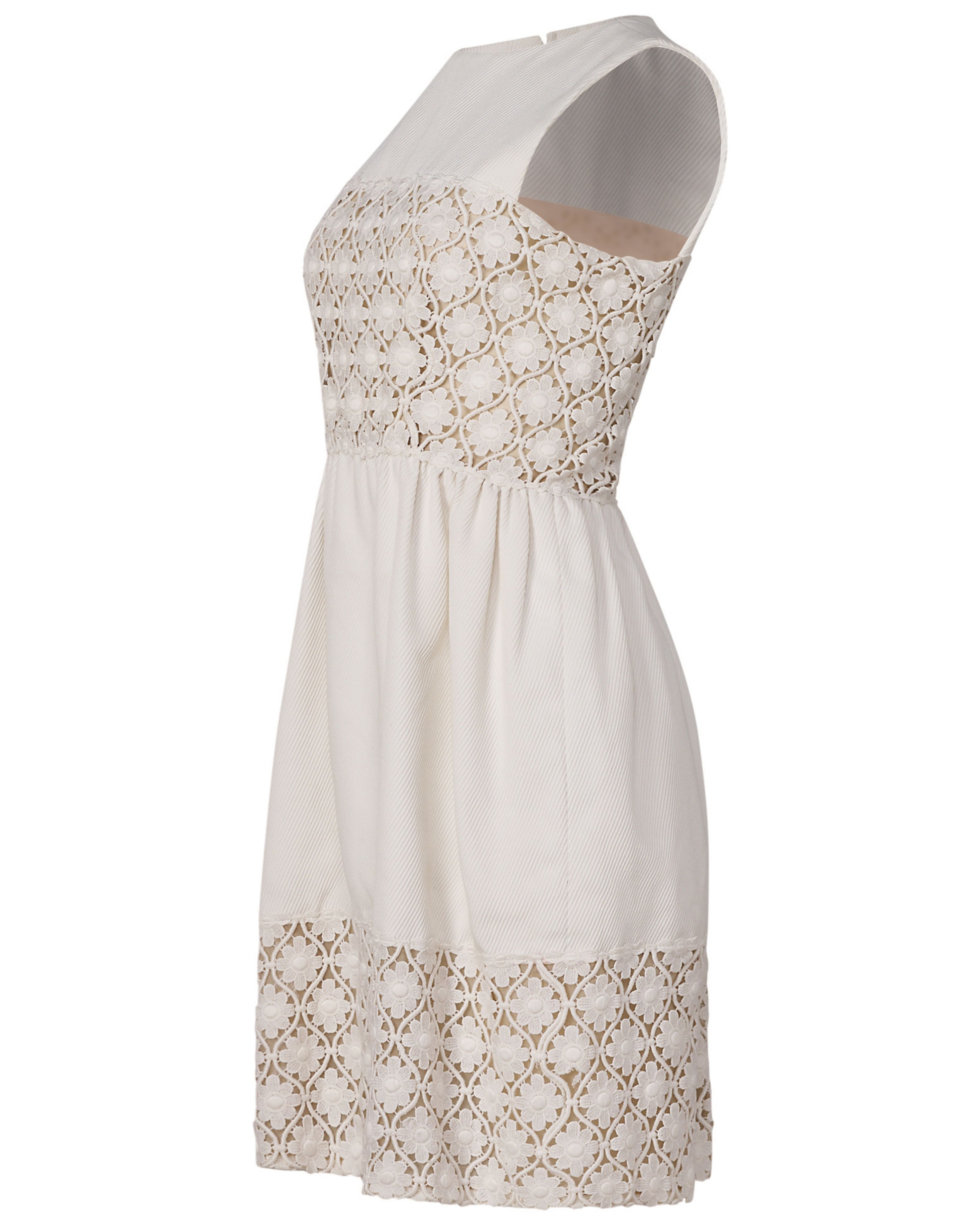 1960s Teal Traina Guipure Lace Mini Dress