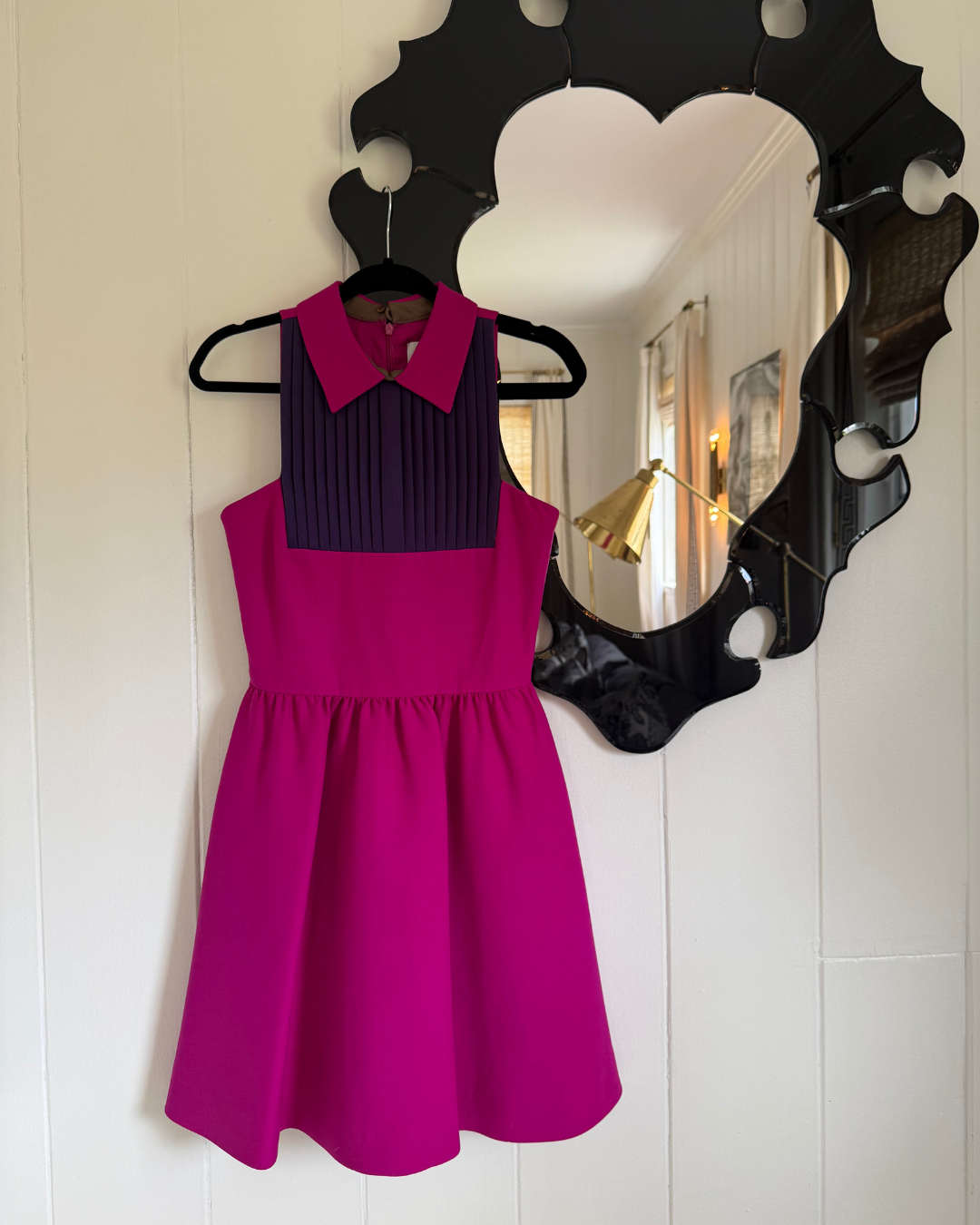 2010s Valentino Magenta and Purple Mini Dress
