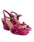 2020s Dries Van Noten Pink Velvet Sandals