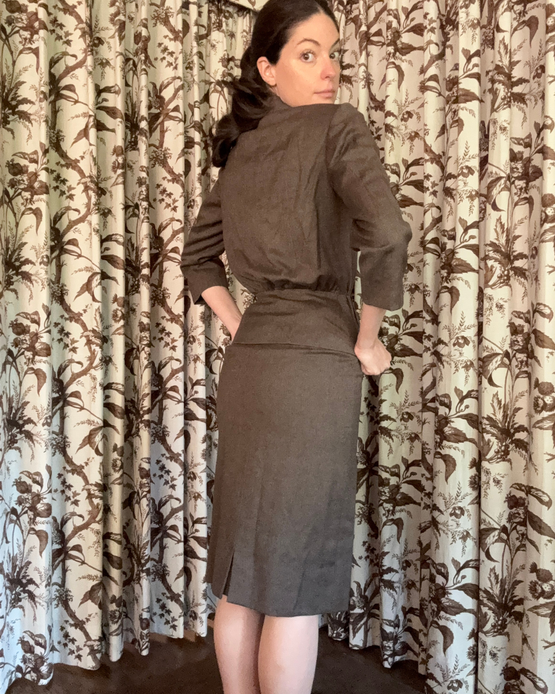 1950s Neiman Marcus Brown Suit Set