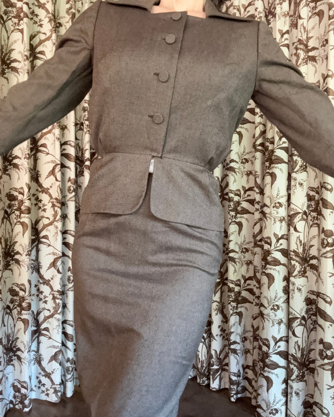 1950s Neiman Marcus Brown Suit Set