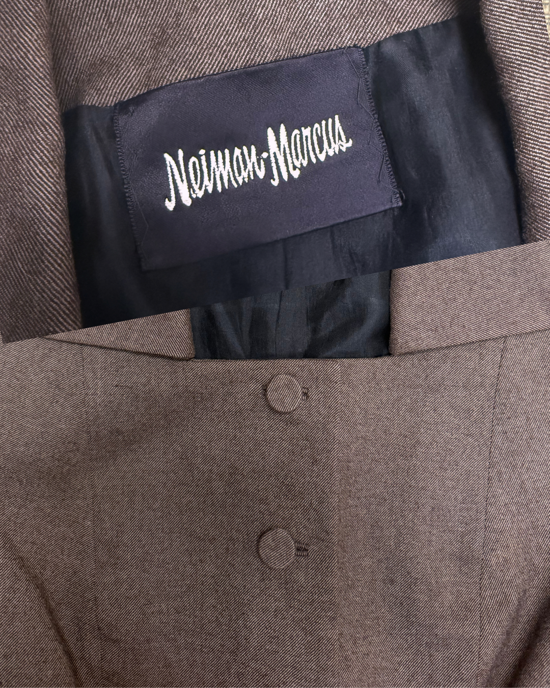 1950s Neiman Marcus Brown Suit Set