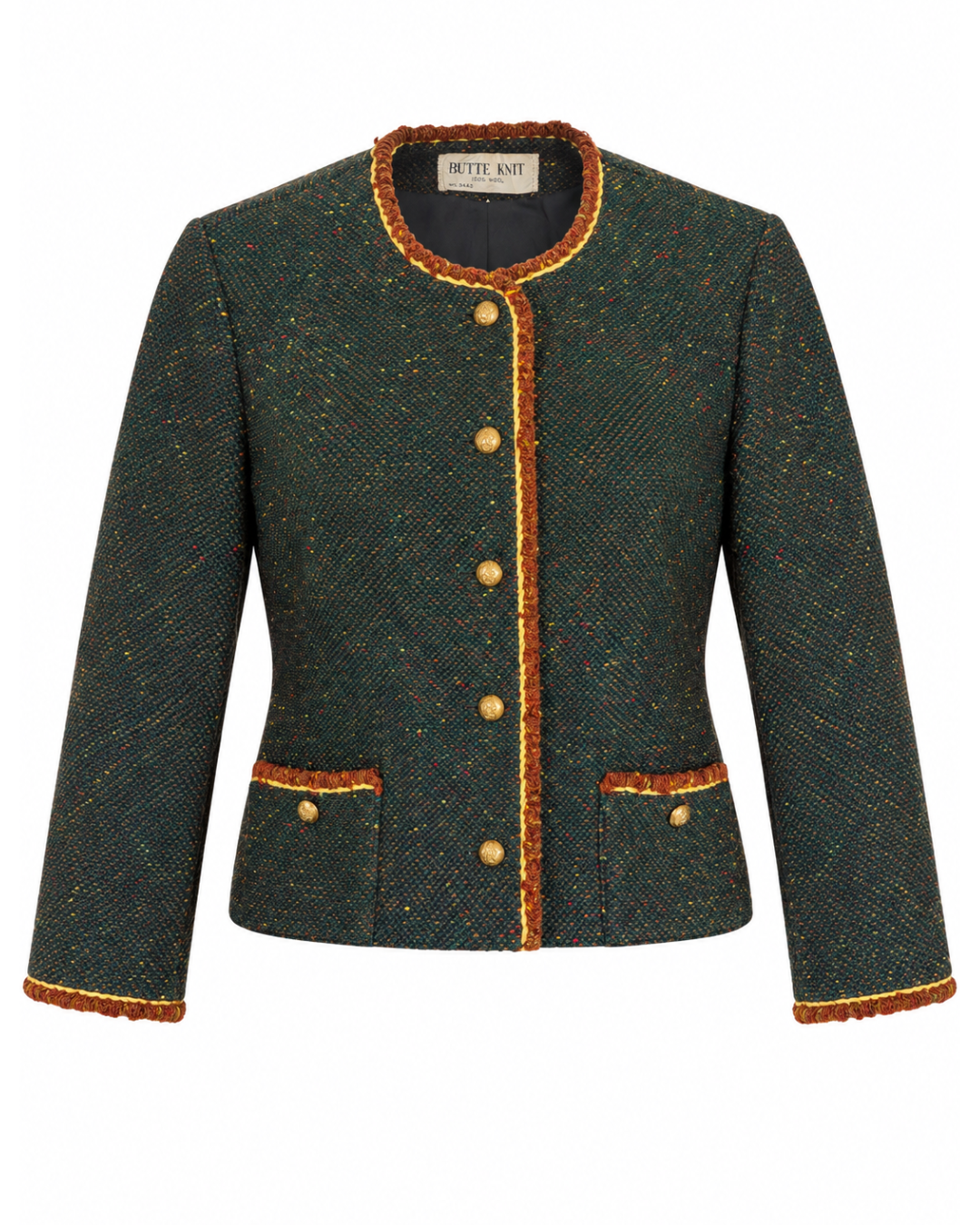 1950s/1960s Butte Knit Wool Green Suit Set