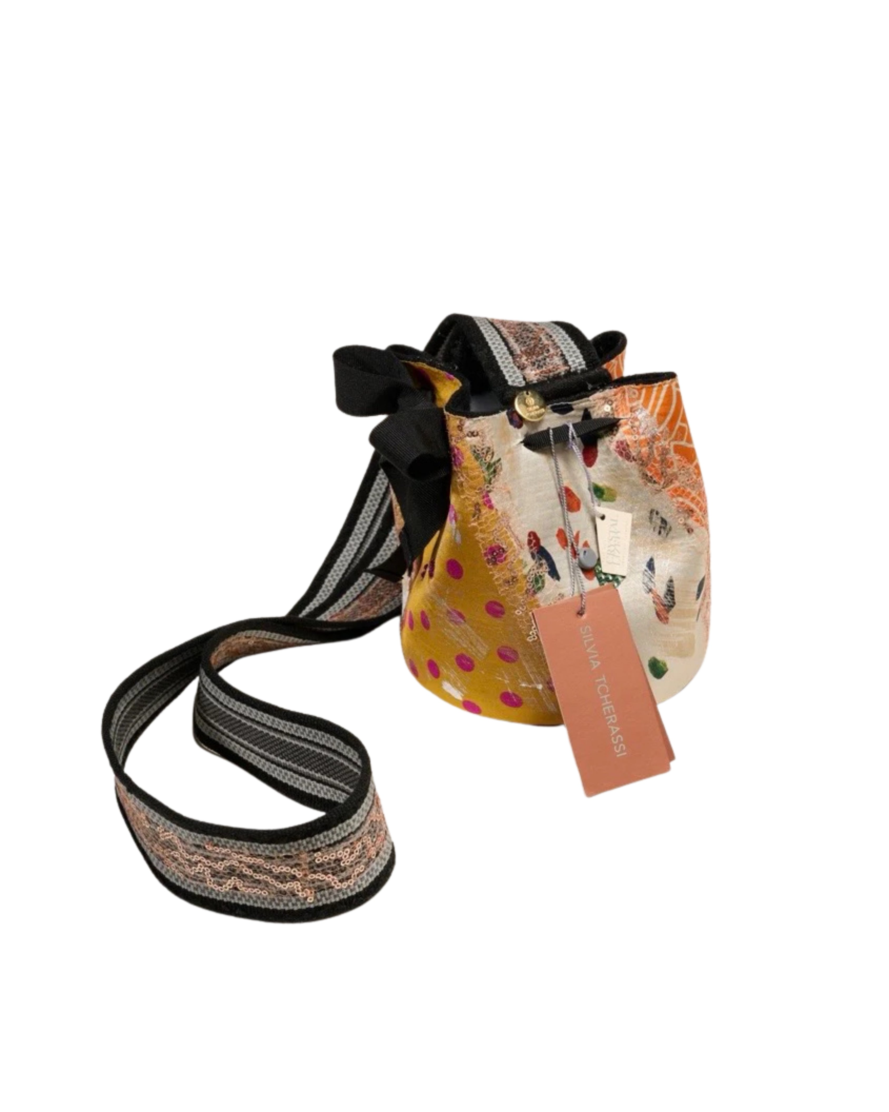 2020s Silvia Tcherassi Quilted Crossbody Bucket Bag NWT