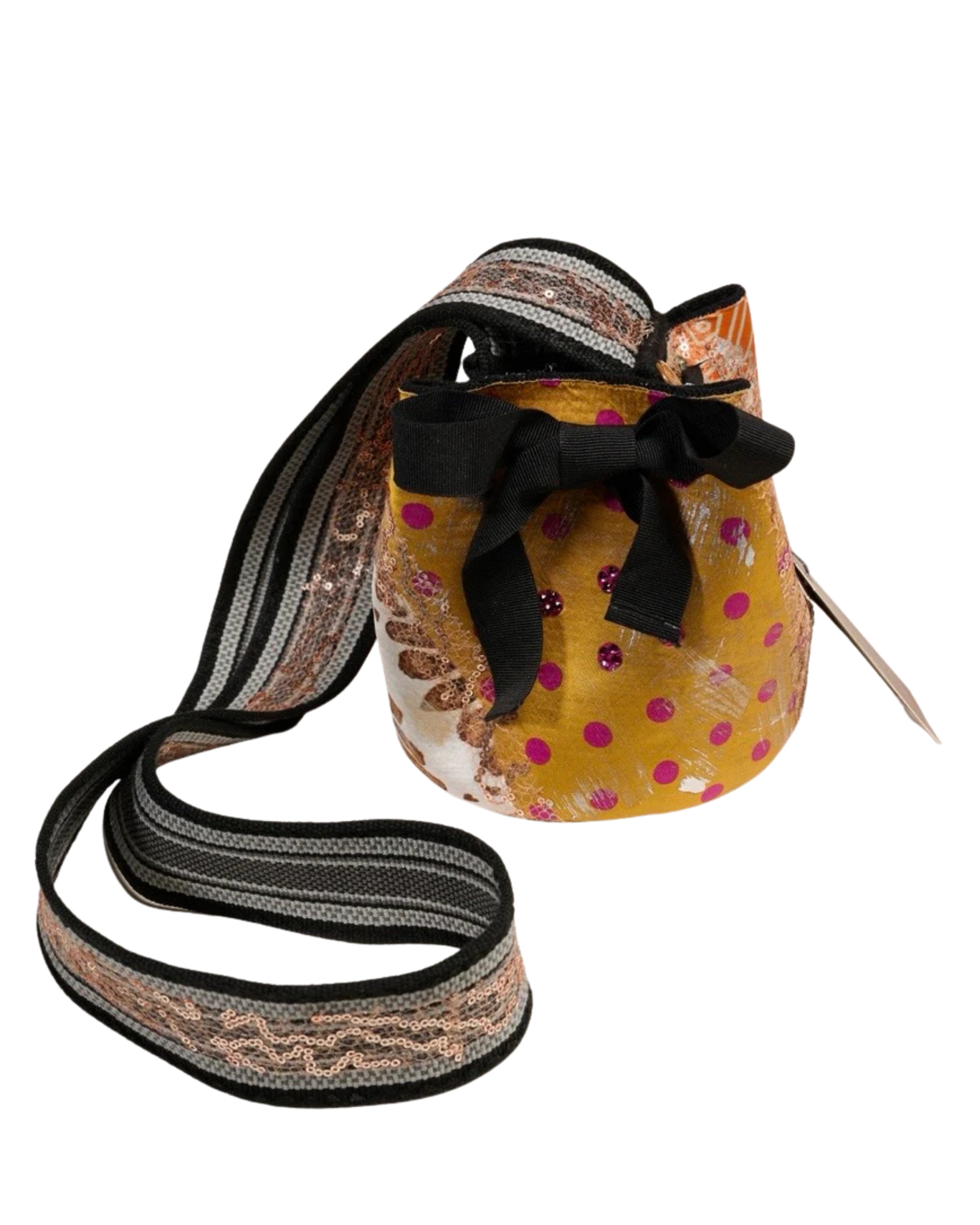 2020s Silvia Tcherassi Quilted Crossbody Bucket Bag NWT