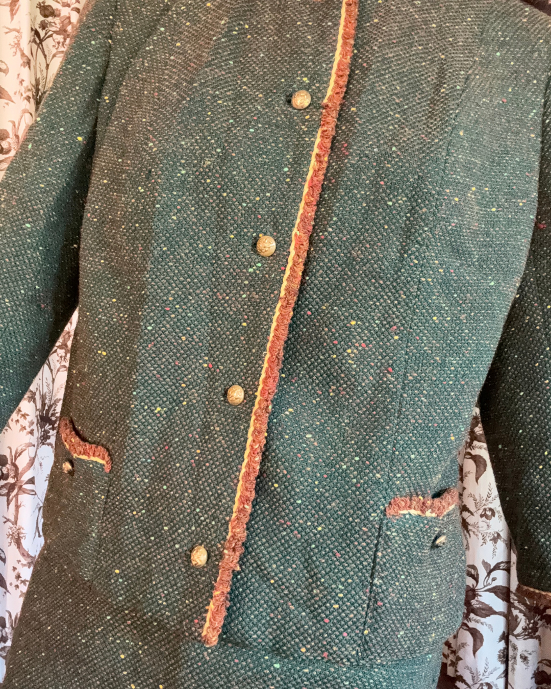 1950s/1960s Butte Knit Wool Green Suit Set