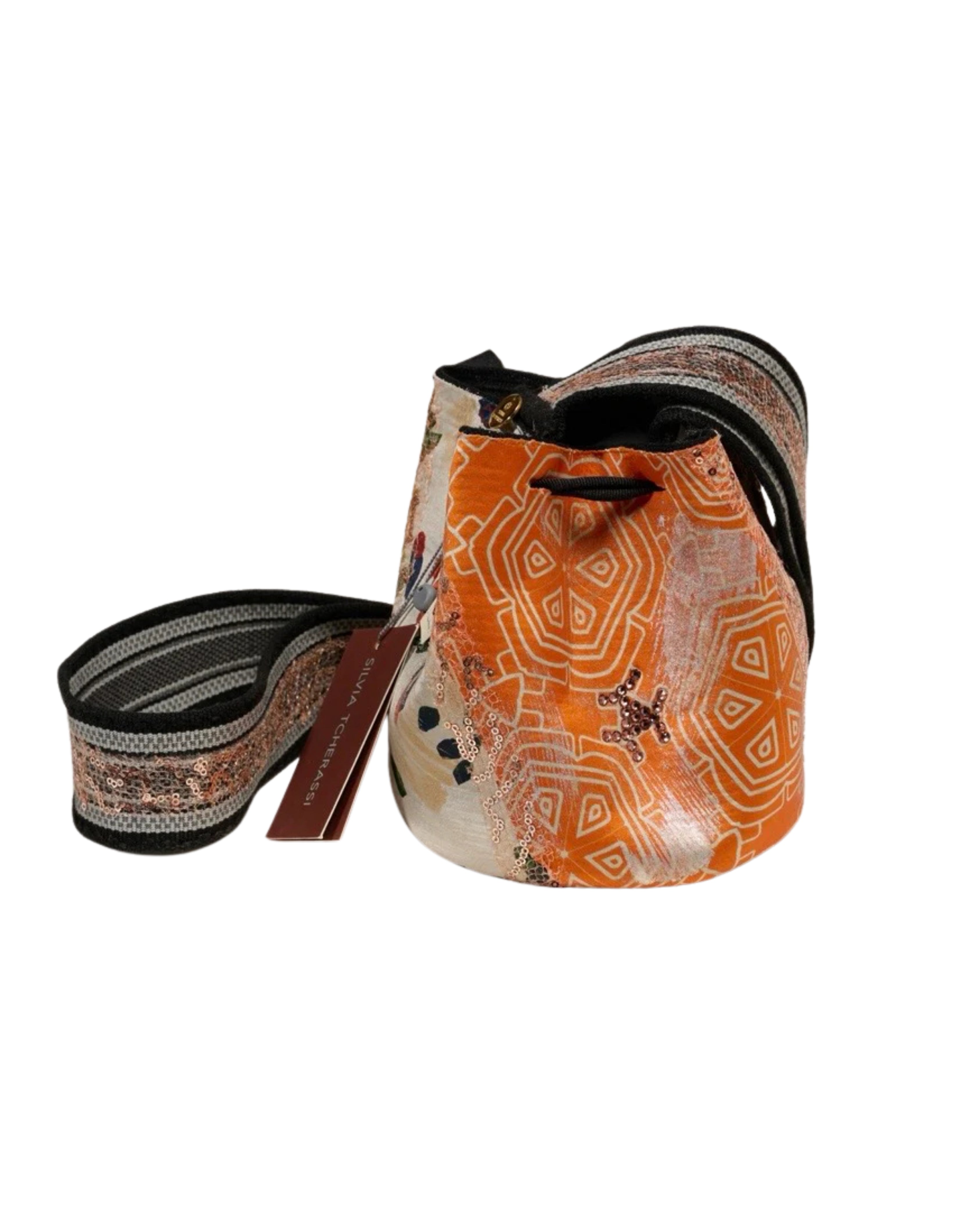2020s Silvia Tcherassi Quilted Crossbody Bucket Bag NWT