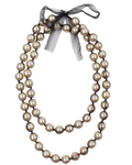 2010s Lanvin Mesh-Wrapped Faux Pearl Necklace
