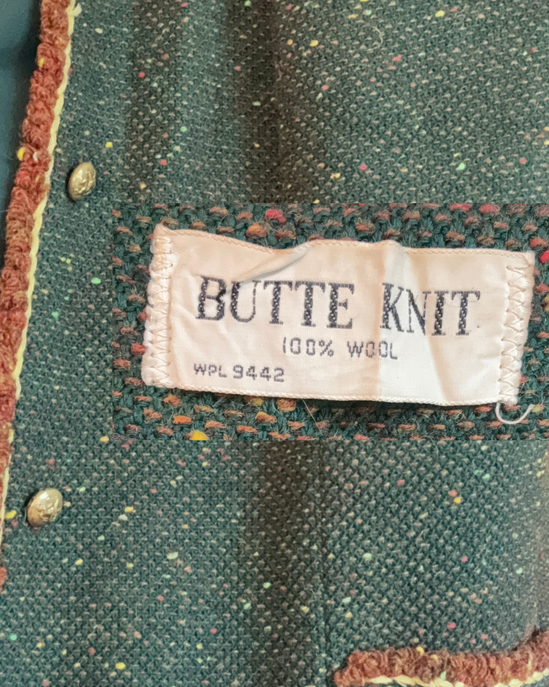 1950s/1960s Butte Knit Wool Green Suit Set