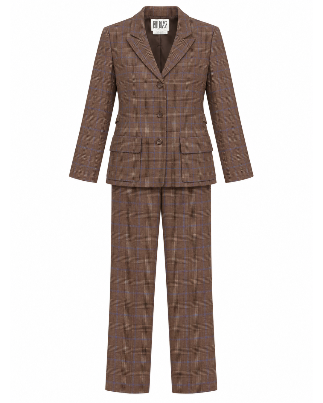 1970s/80s Bill Blass Brown Plaid Suit Set