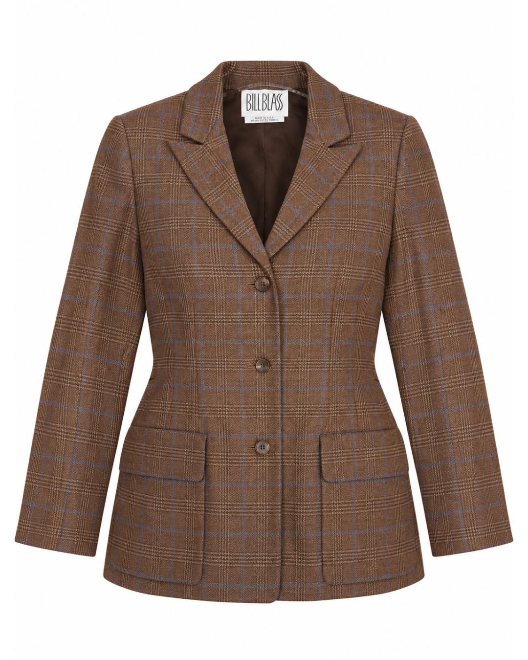 1970s/80s Bill Blass Brown Plaid Suit Set