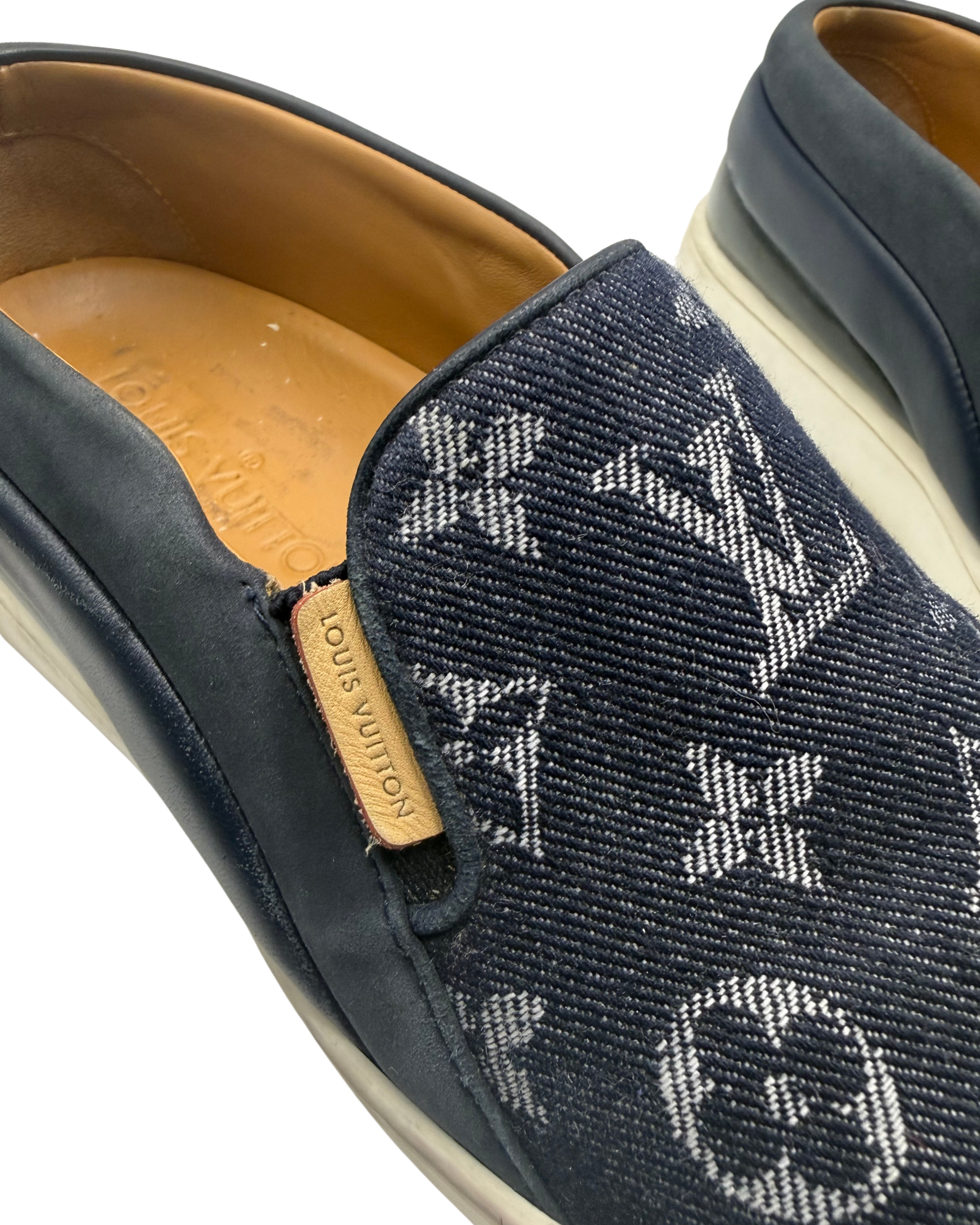 2010s Louis Vuitton Denim Monogram Sneakers