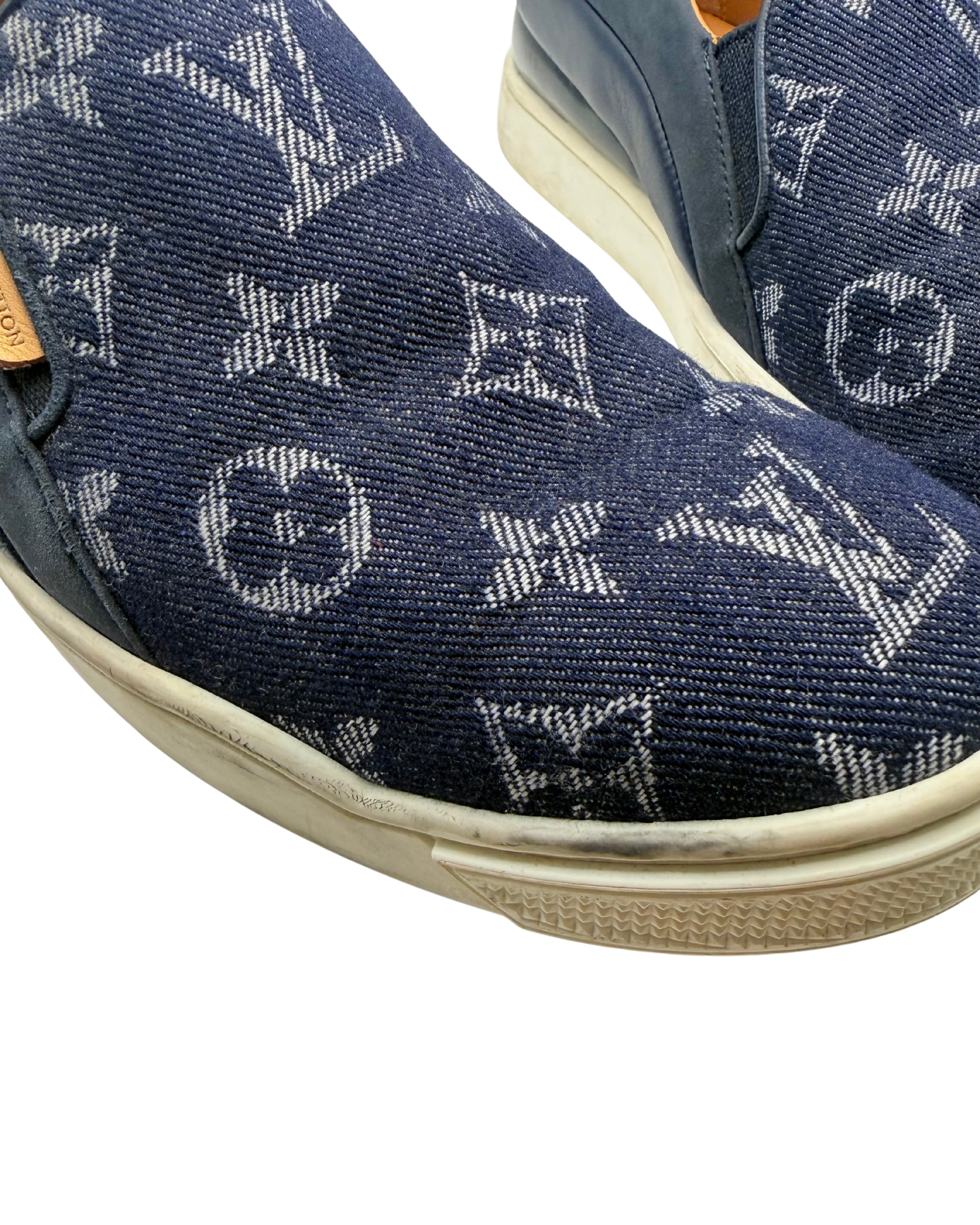 2010s Louis Vuitton Denim Monogram Sneakers