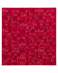 2000s Christian Dior Red Logo Scarf Silk Scarf