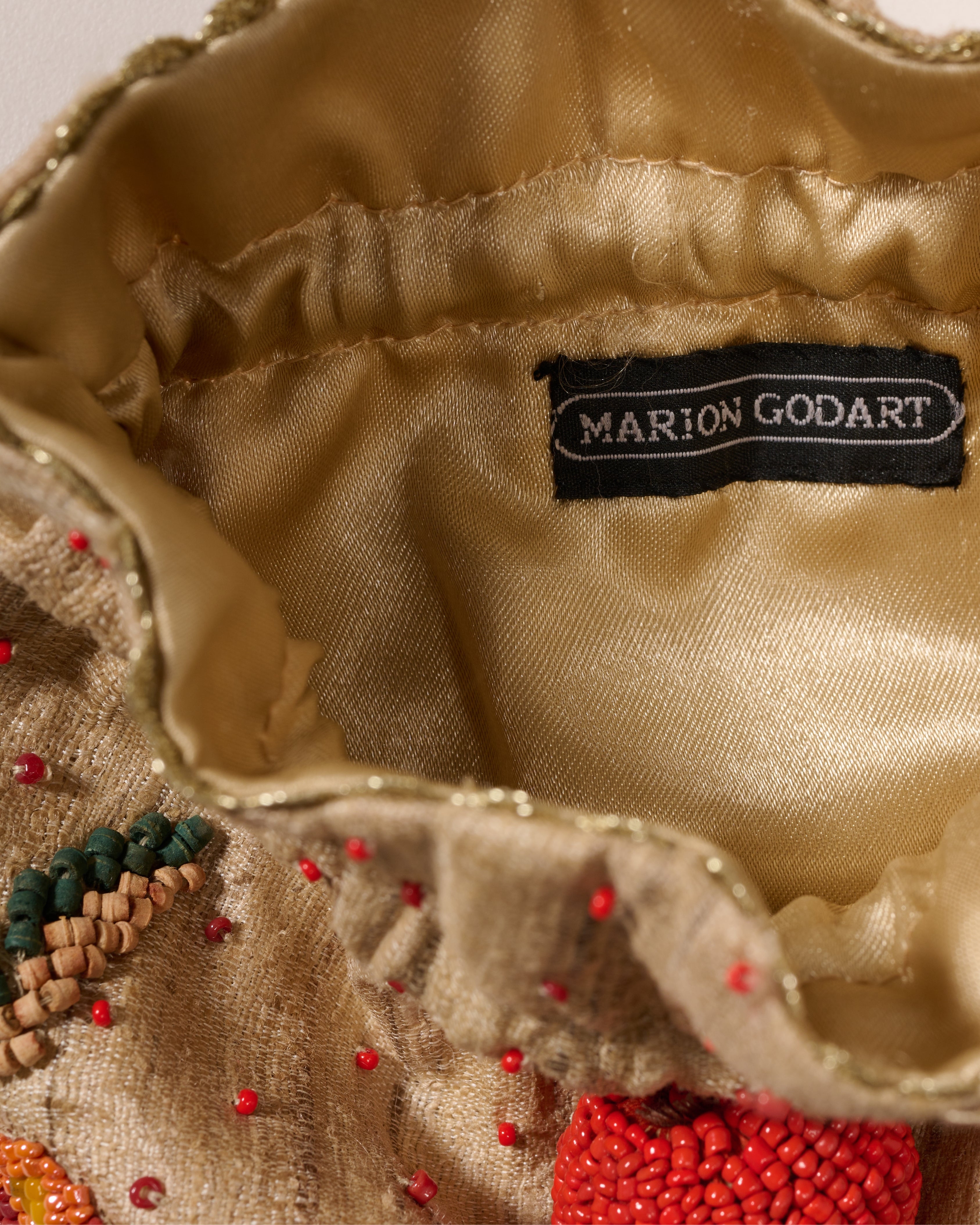 1980s Marion Godart Beaded Pouch