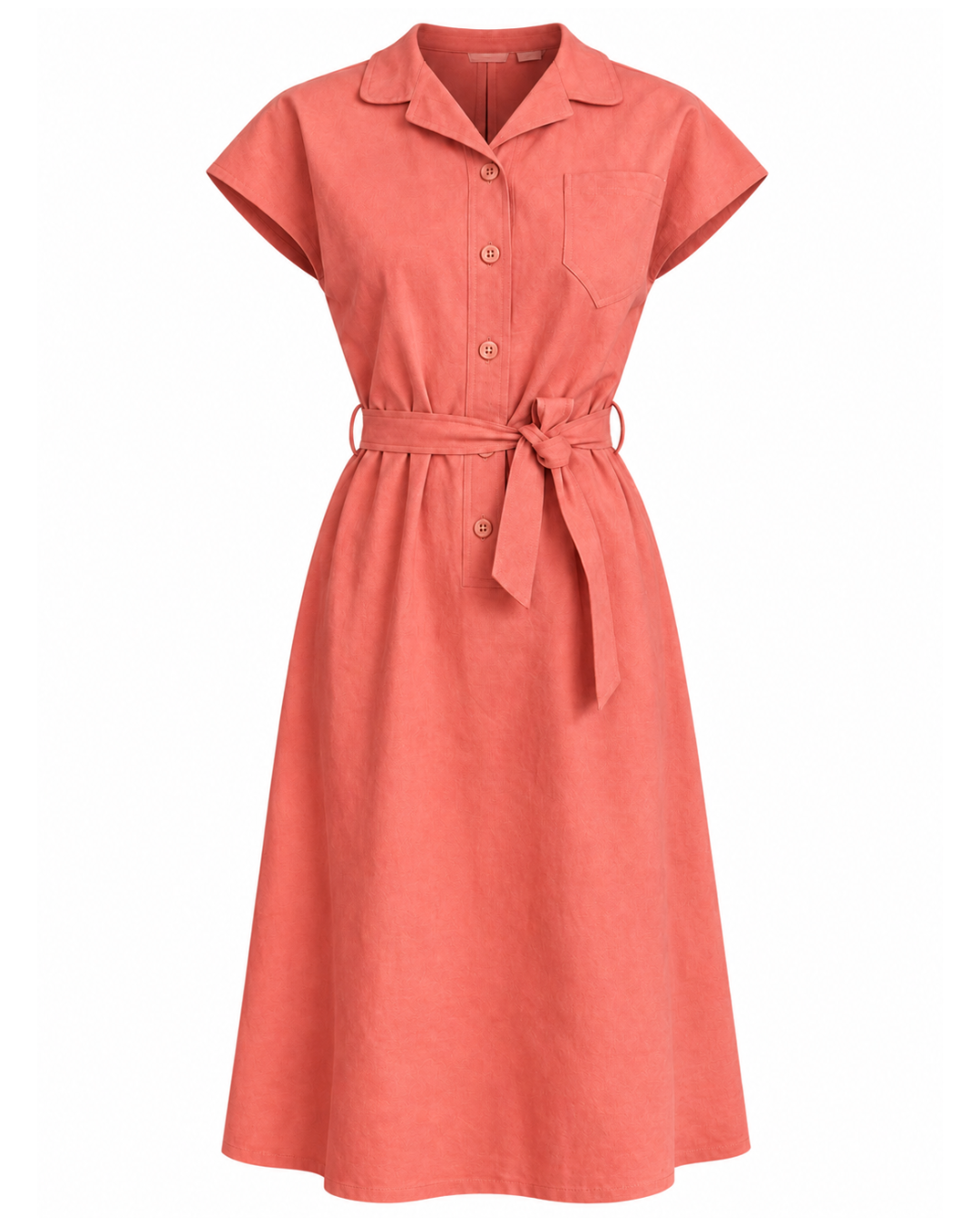 1970s Samuel Robert Salmon Suede Dress