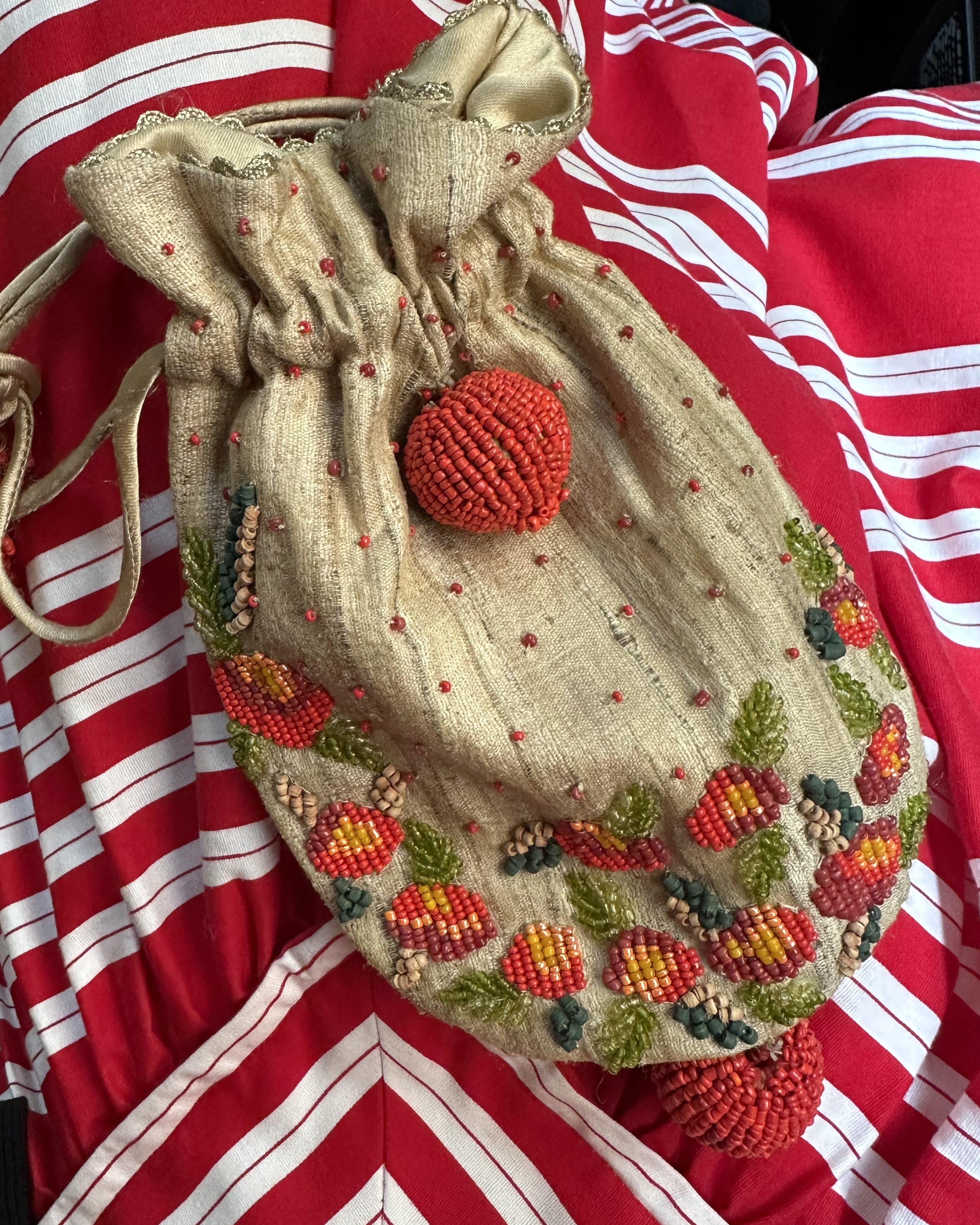 1980s Marion Godart Beaded Pouch