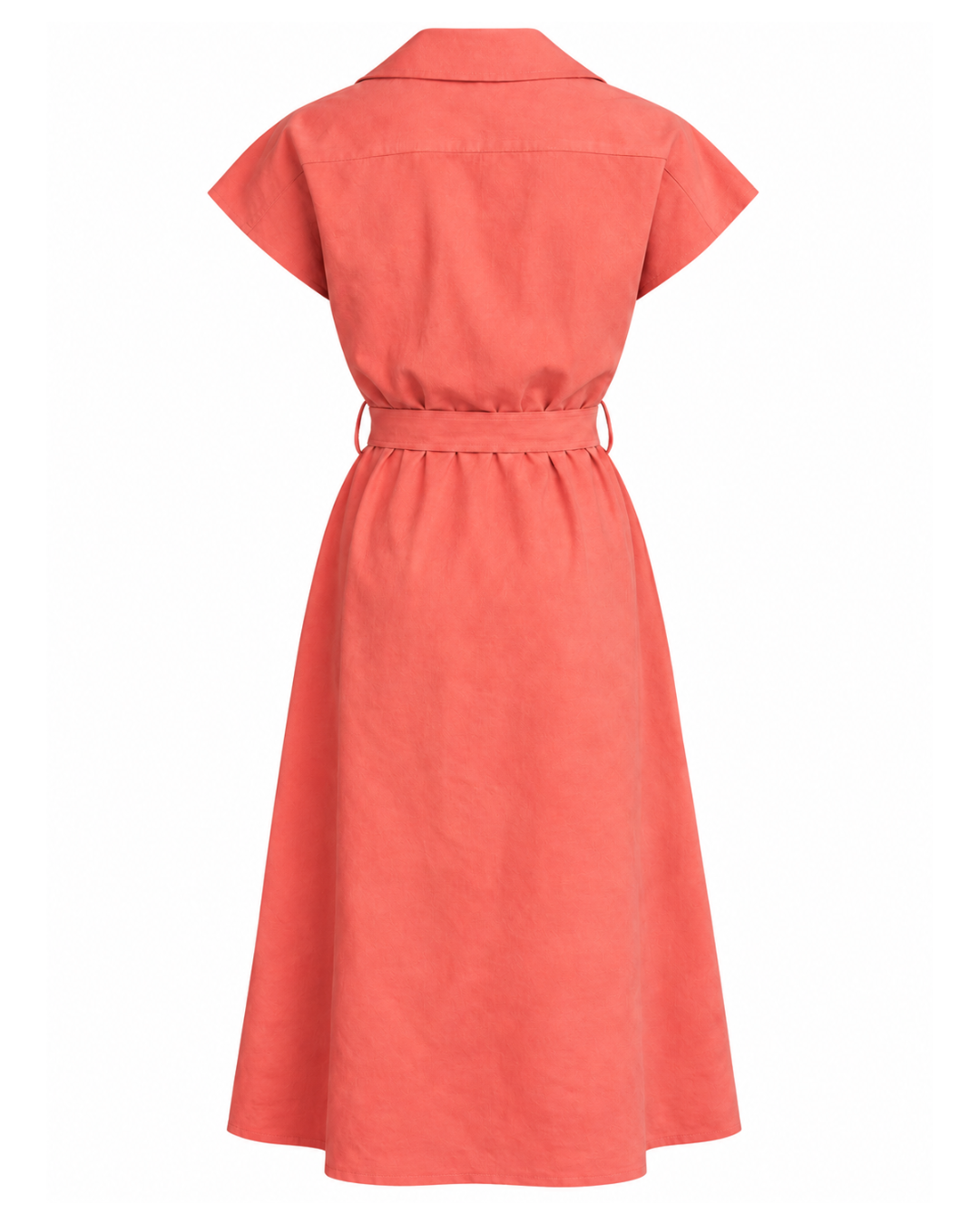 1970s Samuel Robert Salmon Suede Dress