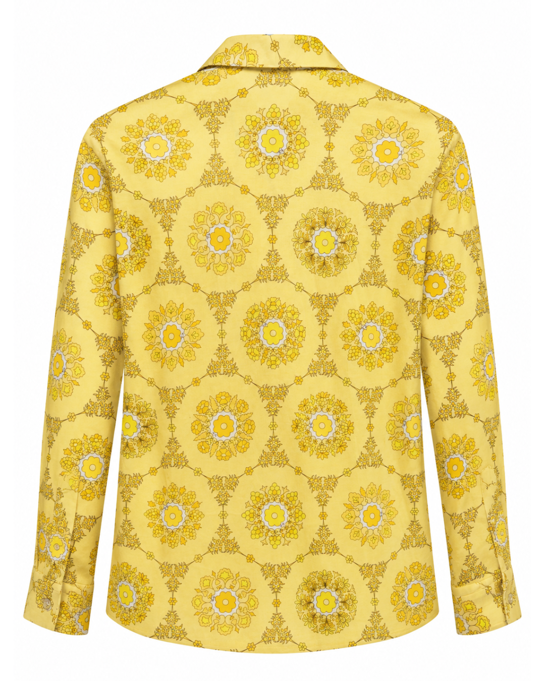 1970s Emilio Pucci Yellow Floral Button Down Top