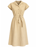 Howard Wolf Tan Suede Midi Dress