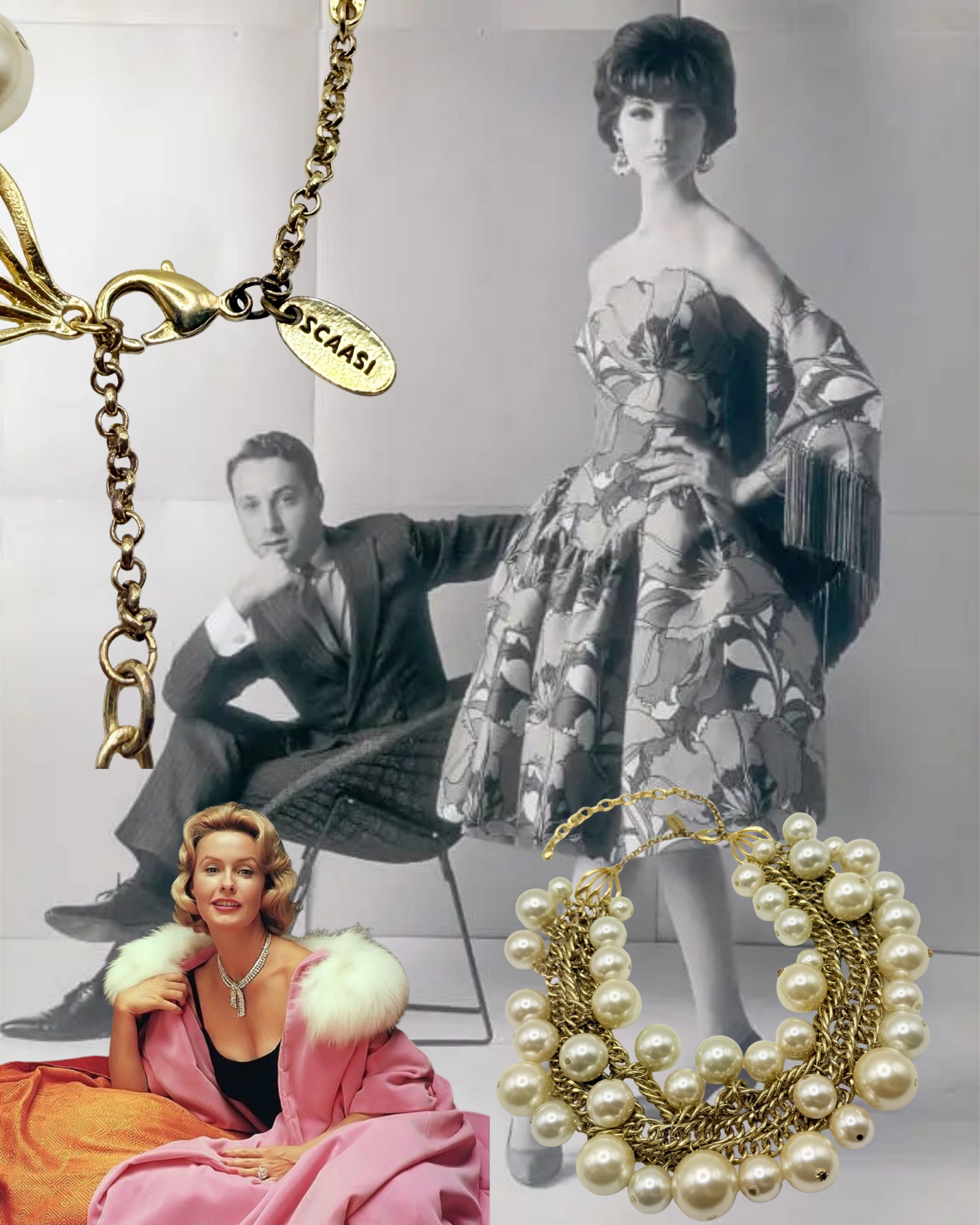Late-20th Century Arnold Scaasi Pearl Necklace