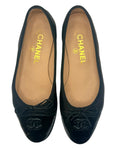 2010 Chanel Navy and Black Ballet Flats