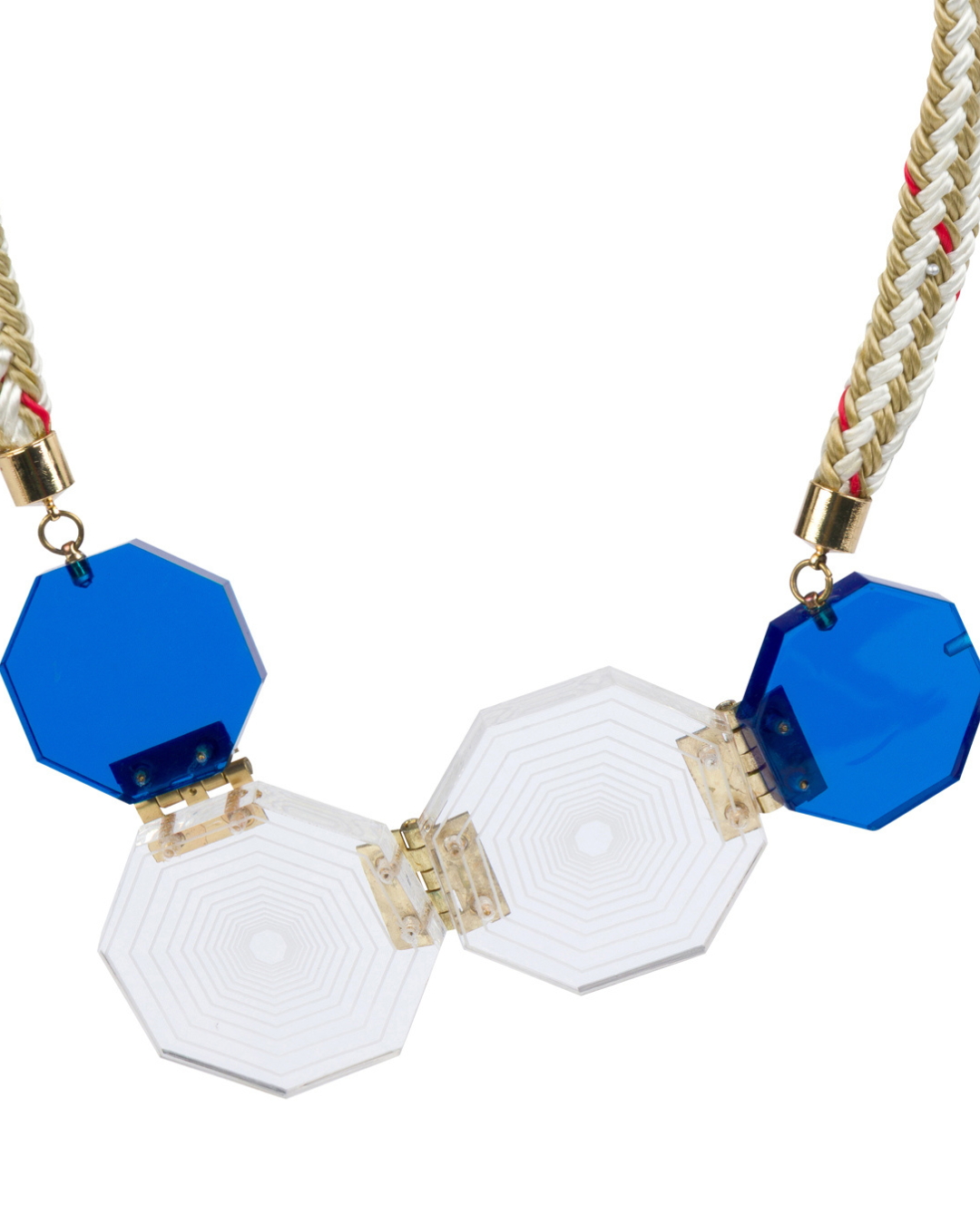 2010s Blue Acrylic Necklace