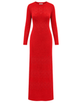 1970s Pat Sandler Red Knit Gown