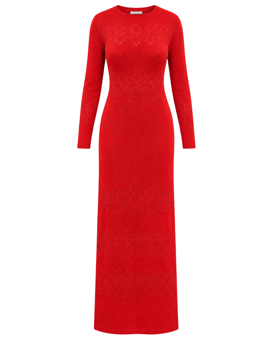 1970s Pat Sandler Red Knit Gown