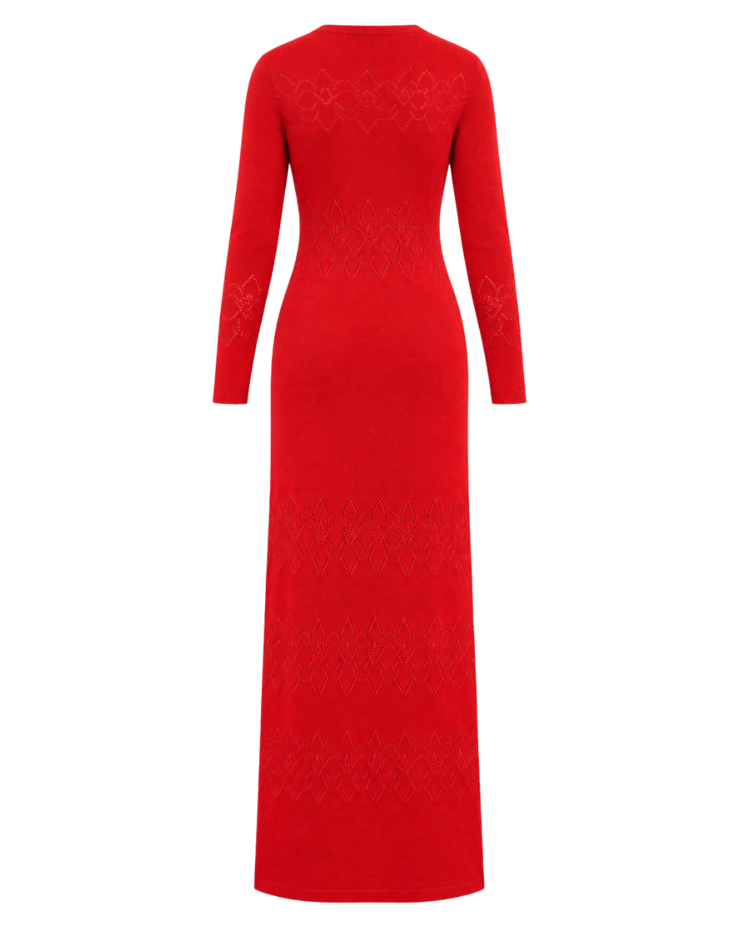 1970s Pat Sandler Red Knit Gown
