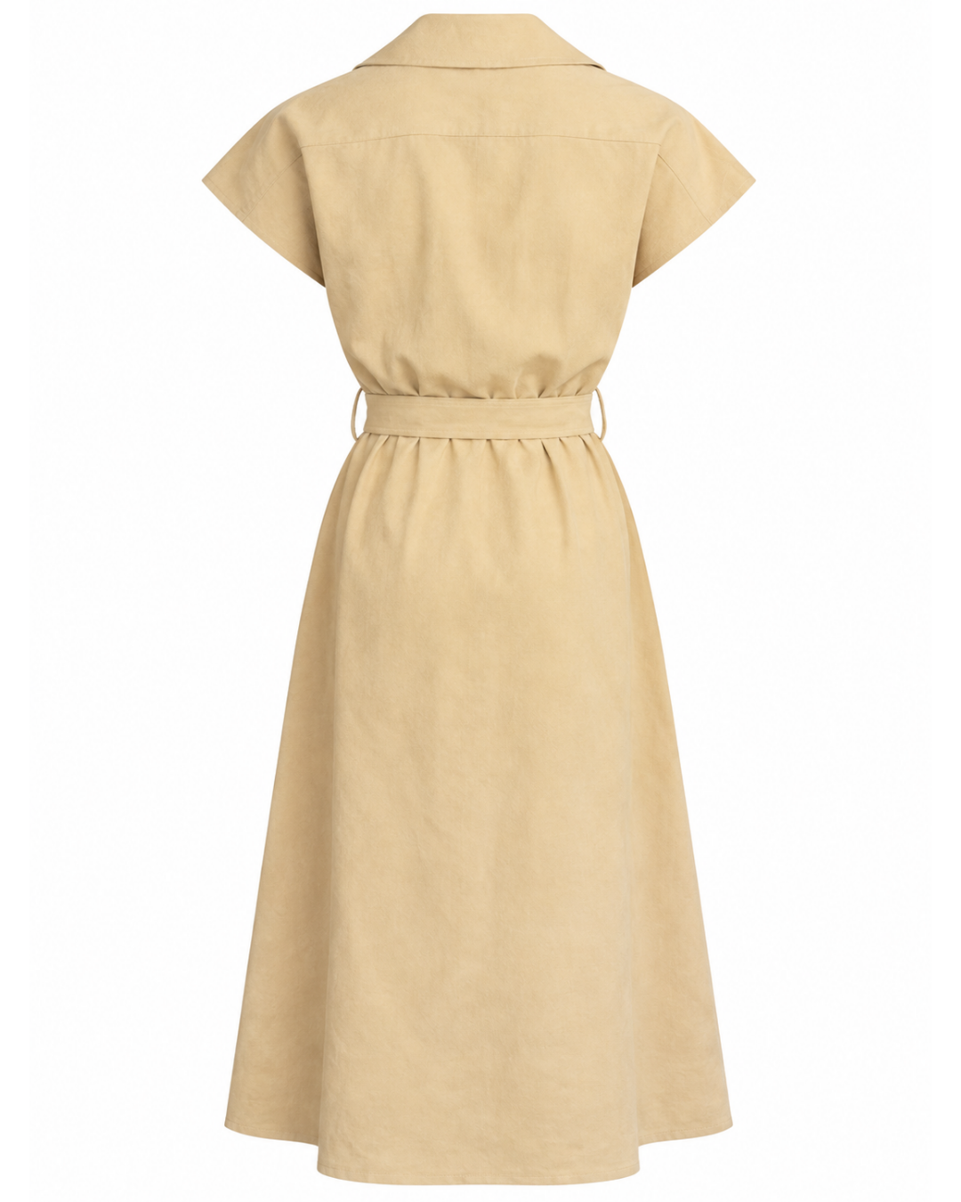 Howard Wolf Tan Suede Midi Dress