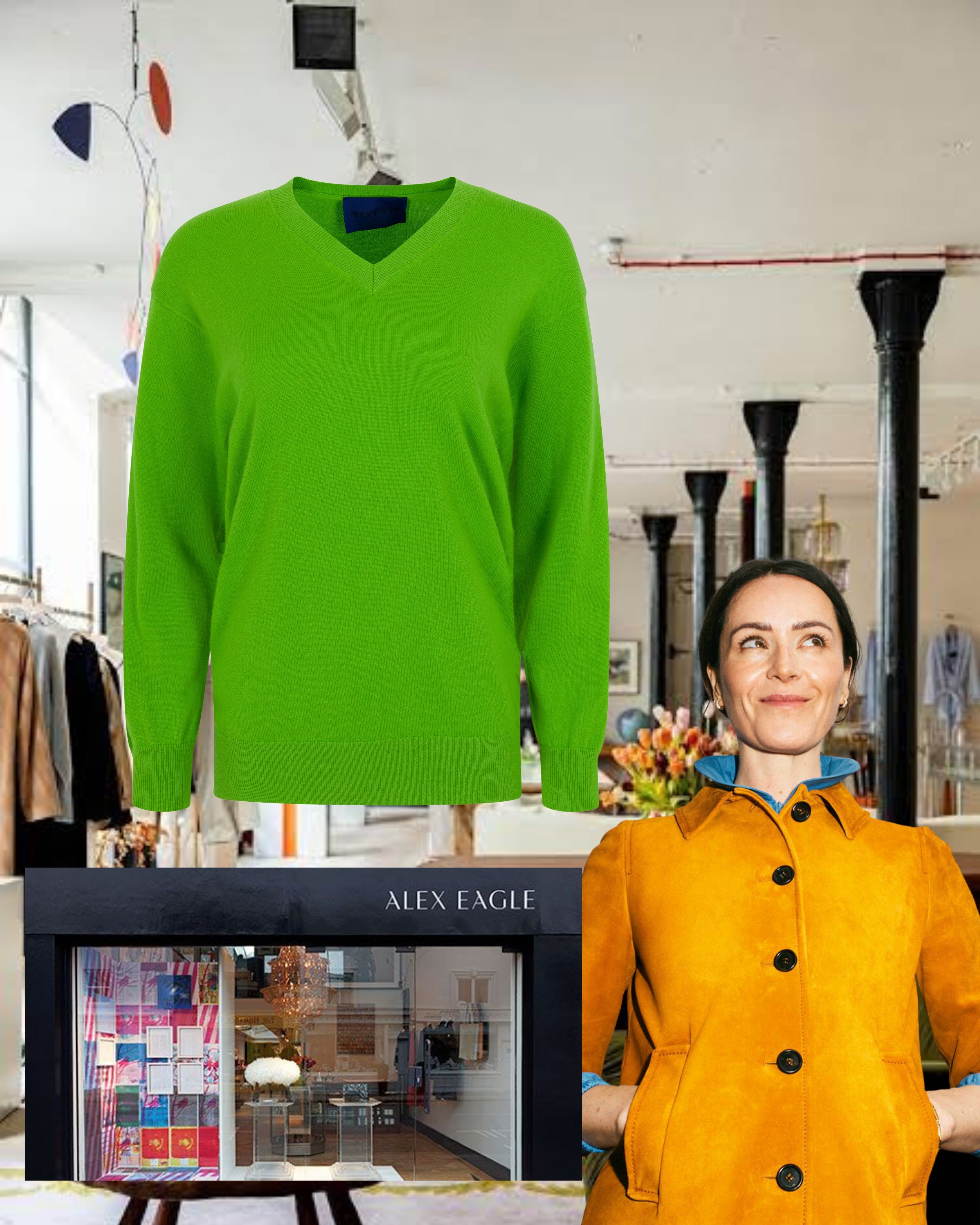 2020s Alex Eagle V-Neck Cashmere Sweater