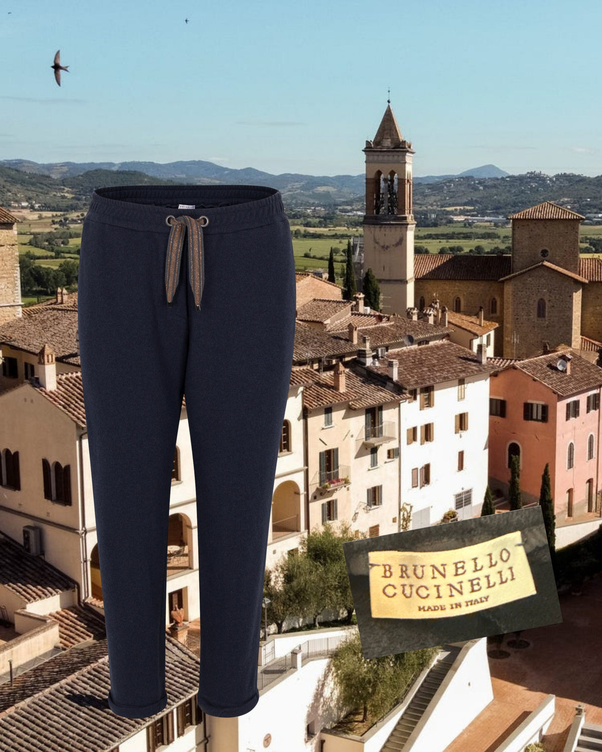 2020s Brunello Cucinelli Dark Blue Cashmere Joggers